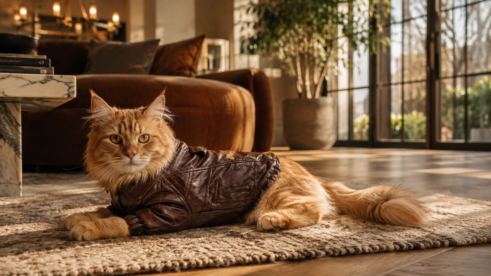 Rebel Rider Pet Leather Jacket · Bold Motorcycle Style · GuardLynx