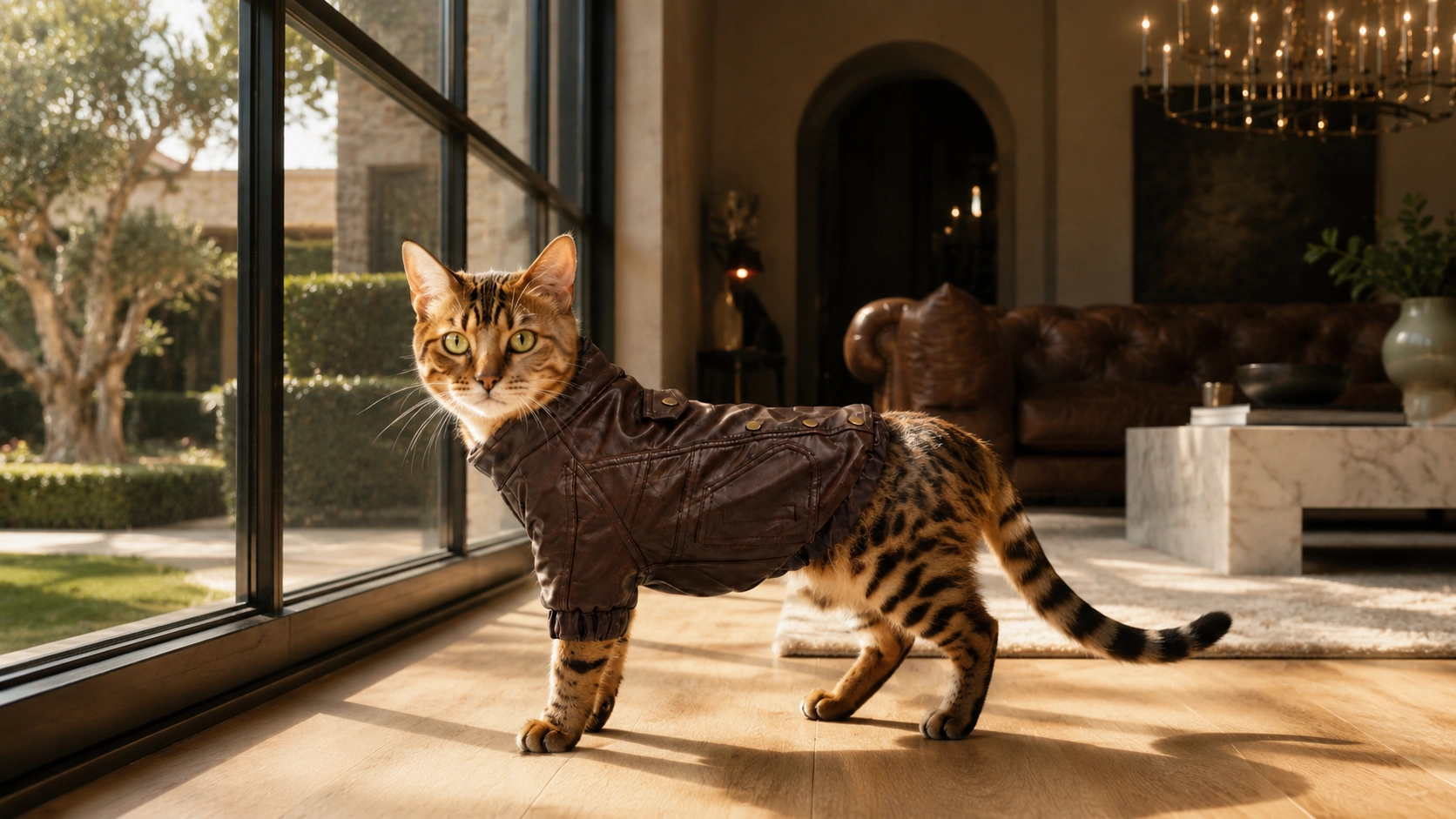 Rebel Rider Pet Leather Jacket · Cozy Warm Lining · GuardLynx