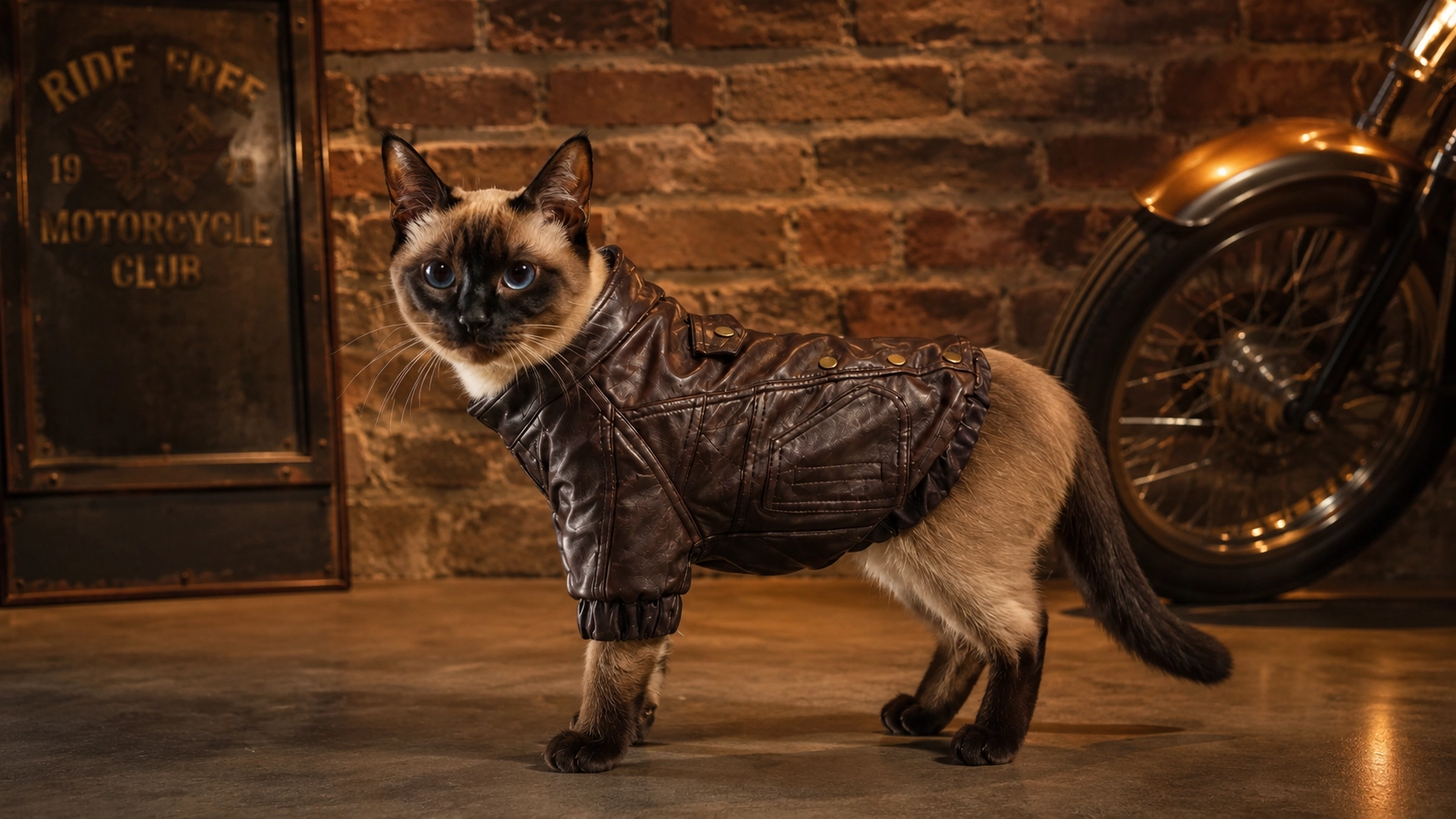 Rebel Rider Pet Leather Jacket · Vintage Industrial Photography · GuardLynx