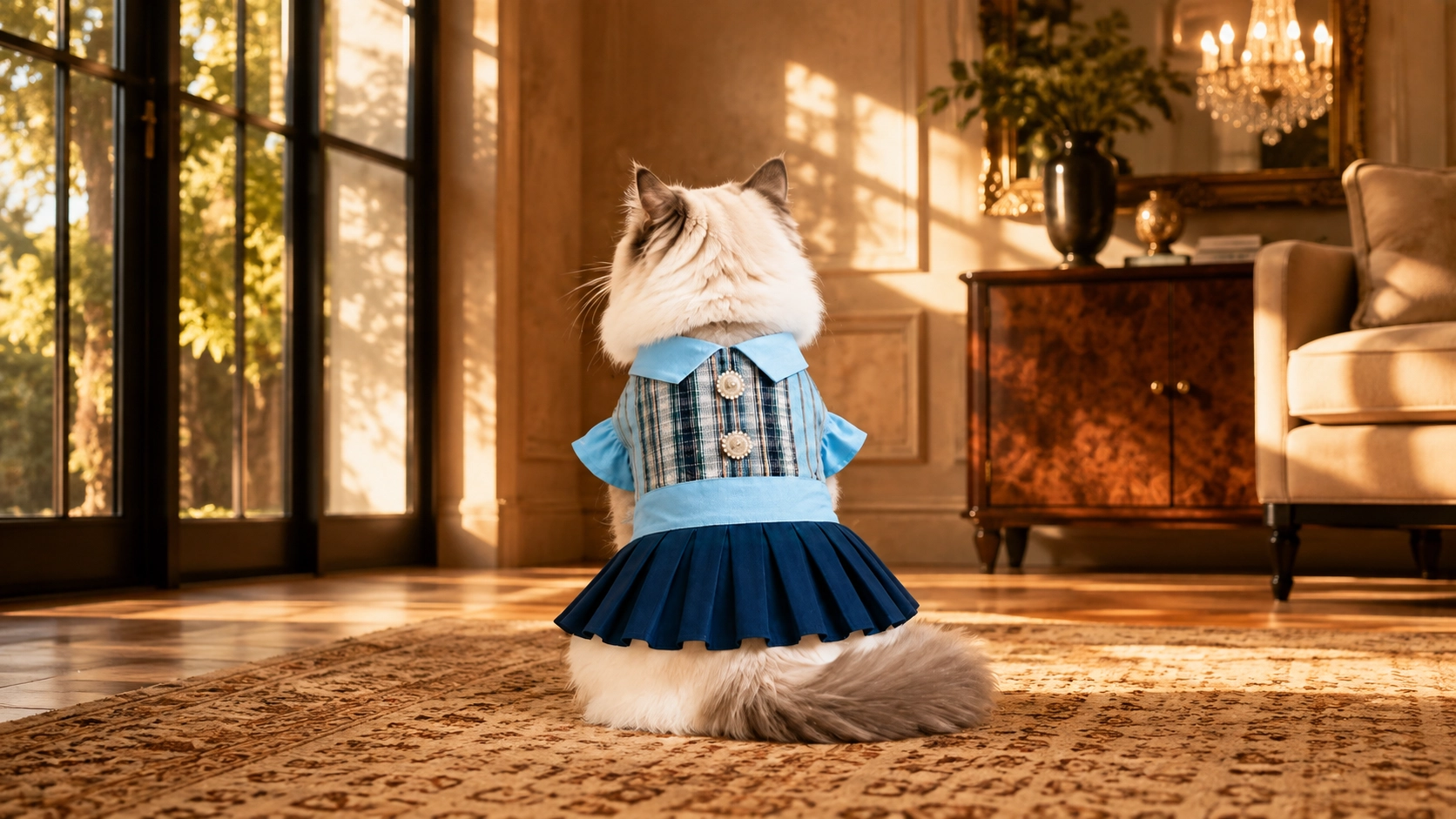 GuardLynx British Plaid Cotton Cat Apparel · GuardLynx