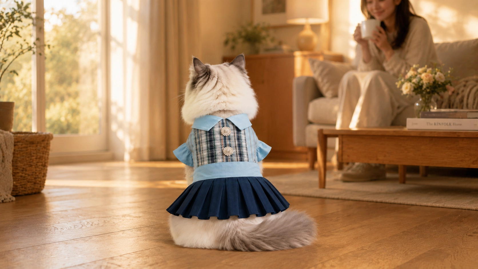GuardLynx British Plaid Cotton Cat Apparel · Morning British Walk · GuardLynx