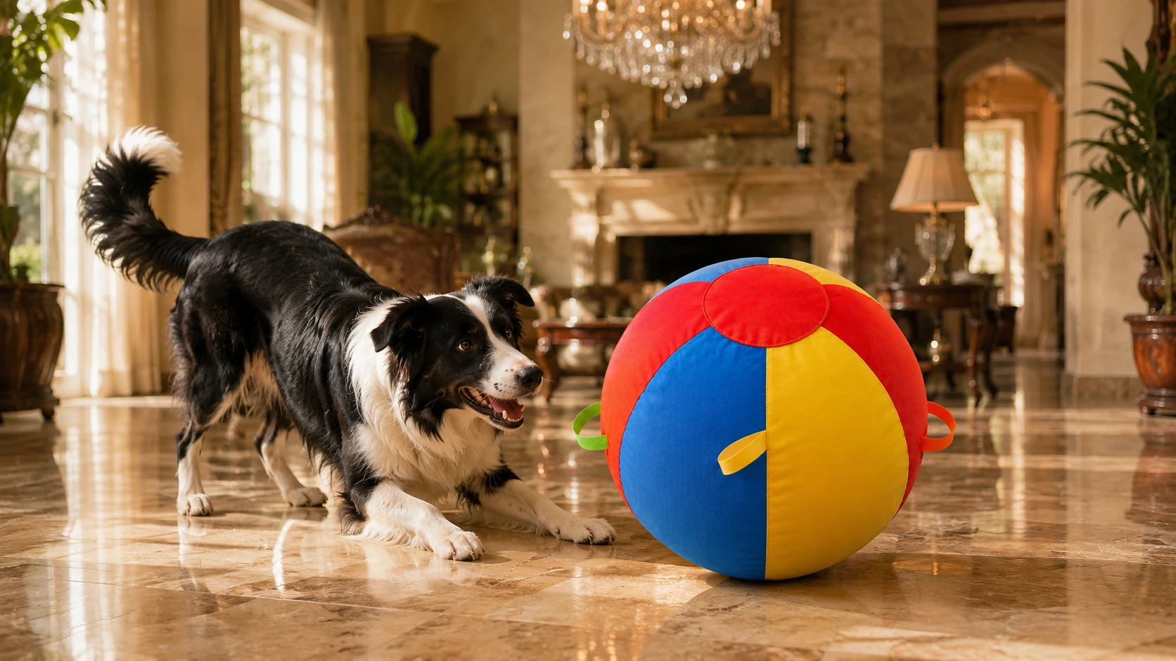 Interactive Smart Dog Ball with LED · GuardHound DOG