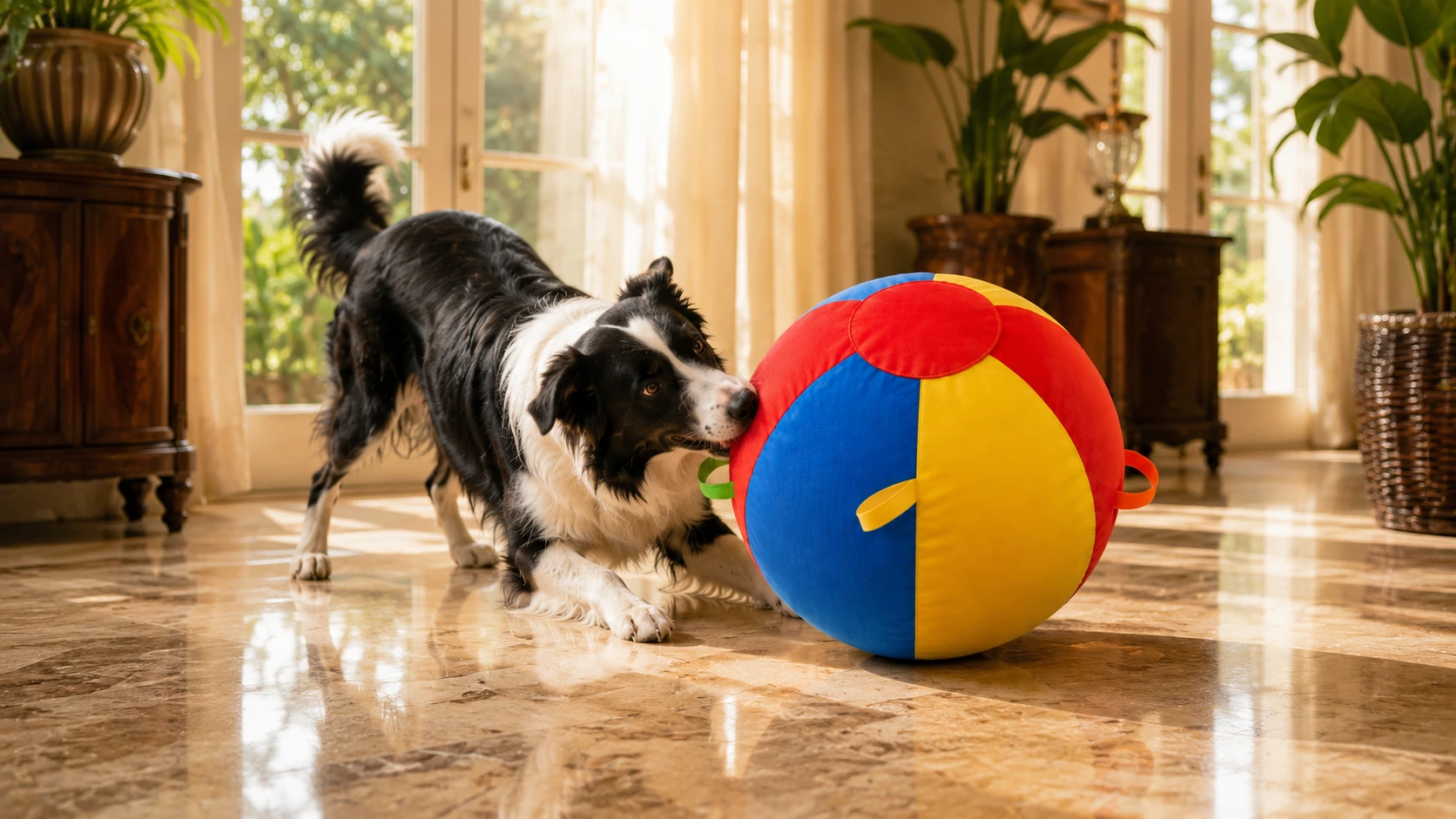 Interactive Smart Dog Ball with LED · Smart Sensor Rolling · GuardHound DOG