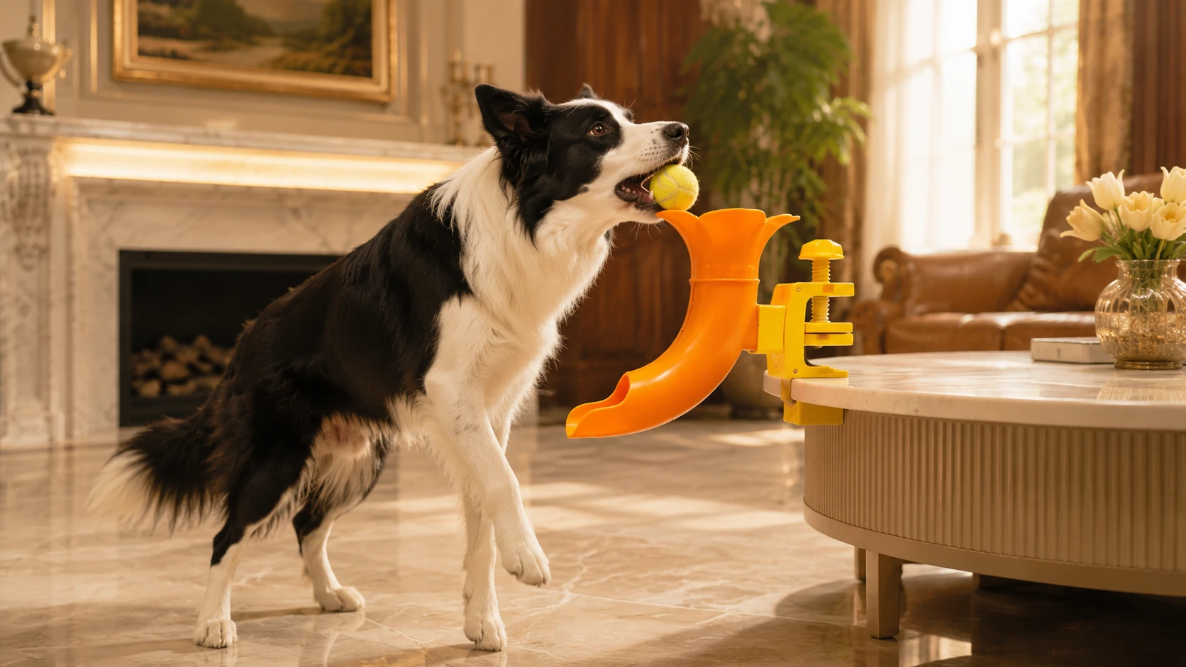 Interactive Dog Ball Launcher Toy · Smart Sensor Auto-Launch · GuardHound DOG