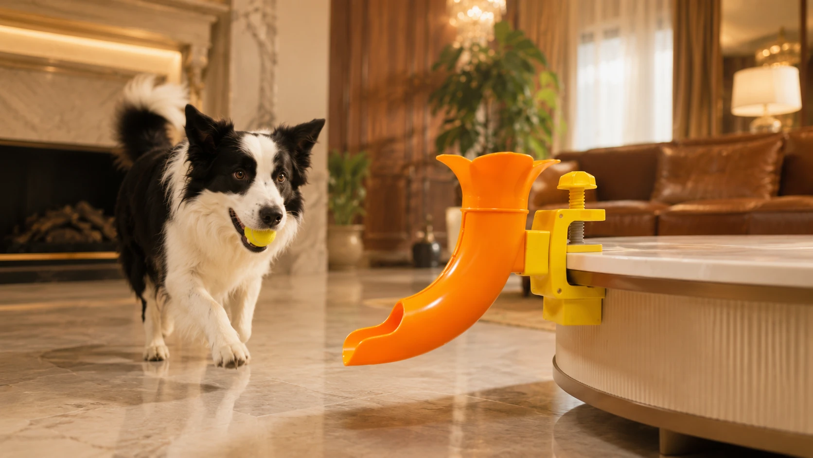 Interactive Dog Ball Launcher Toy · Adjustable Launch Distance · GuardHound DOG
