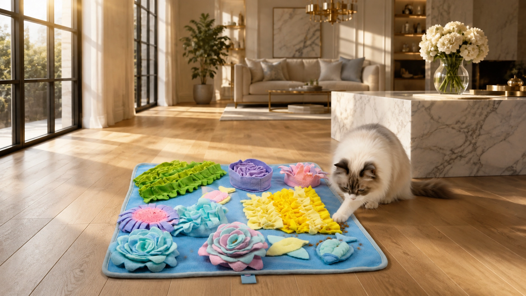Ocean Themed Slow Feeder Snuffle Mat · GuardLynx