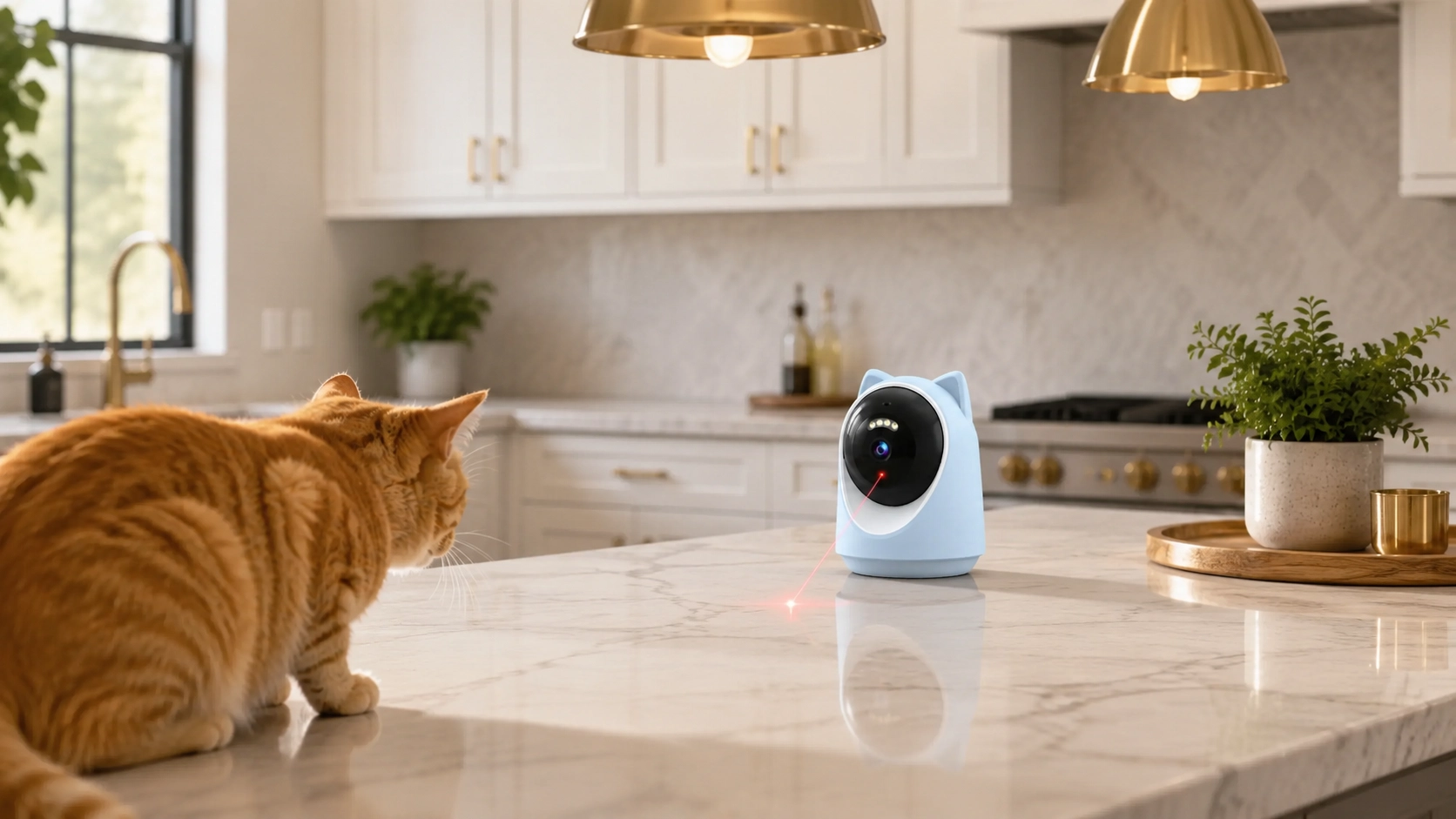 Cat Ear AI Laser Pet Camera with Interactive Tracking · Kitchen Counter Monitoring · GuardLynx