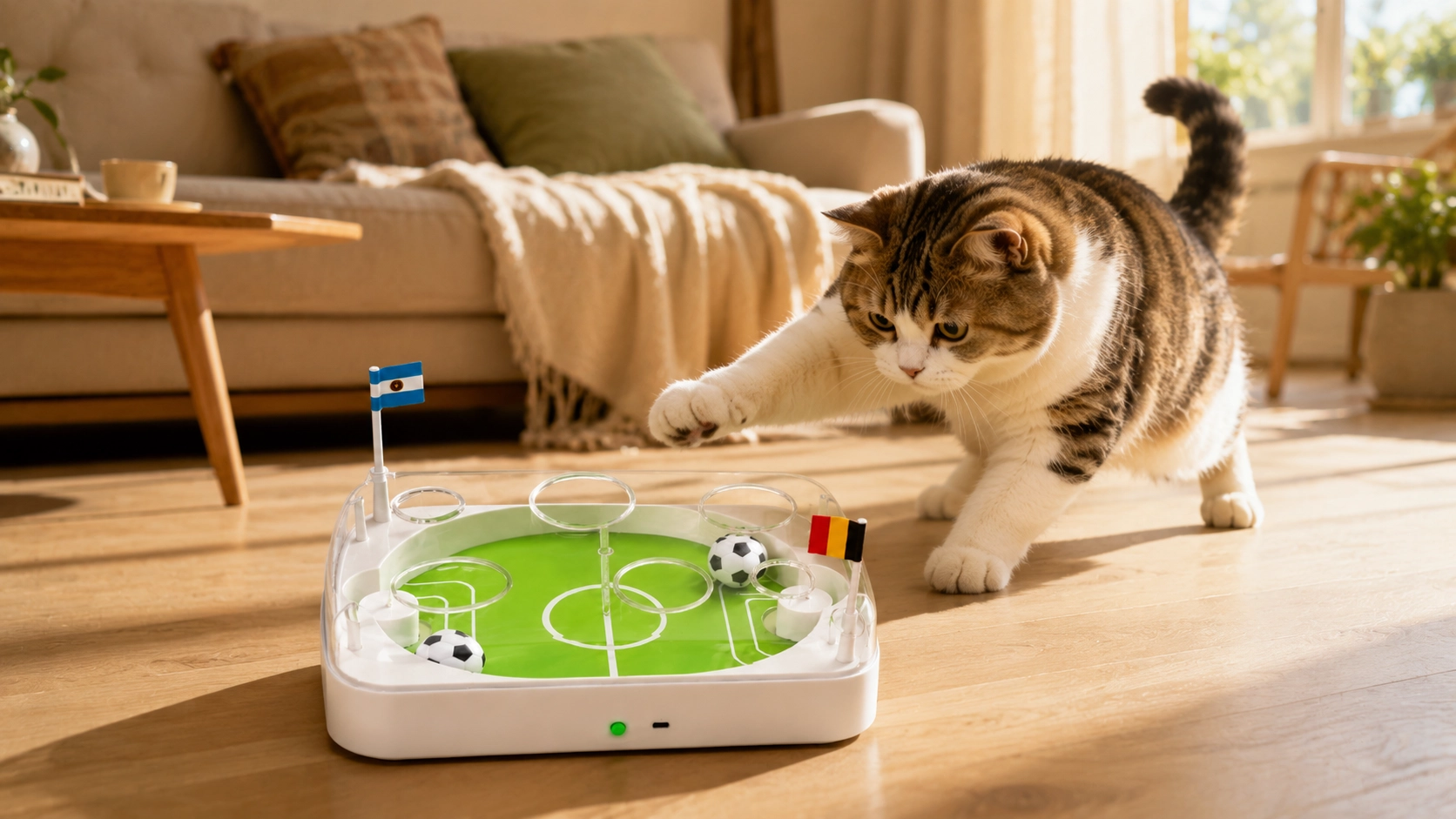GuardLynx Smart Soccer Ball Cat Toy · Morning Kickoff · GuardLynx