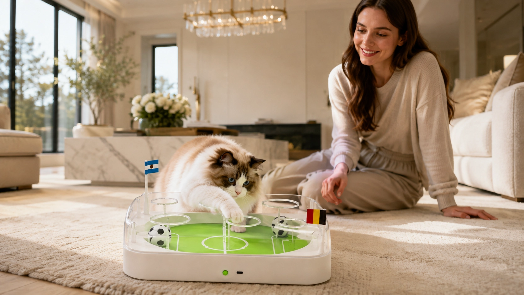 GuardLynx Smart Soccer Ball Cat Toy · Family Game Time · GuardLynx