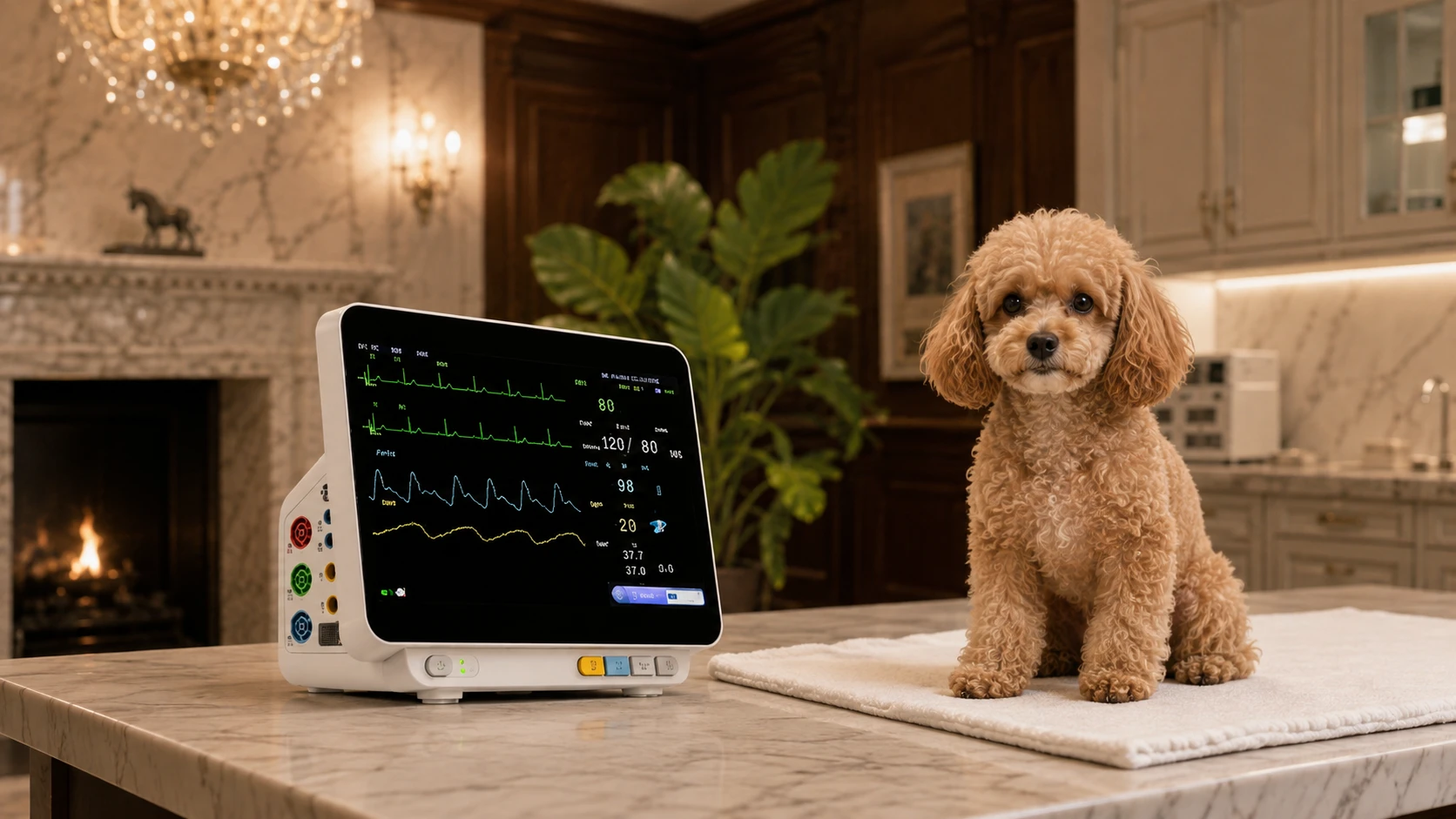 Animal ECG Monitor for Smart Health Tracking · Precision ECG Monitoring · GuardHound DOG