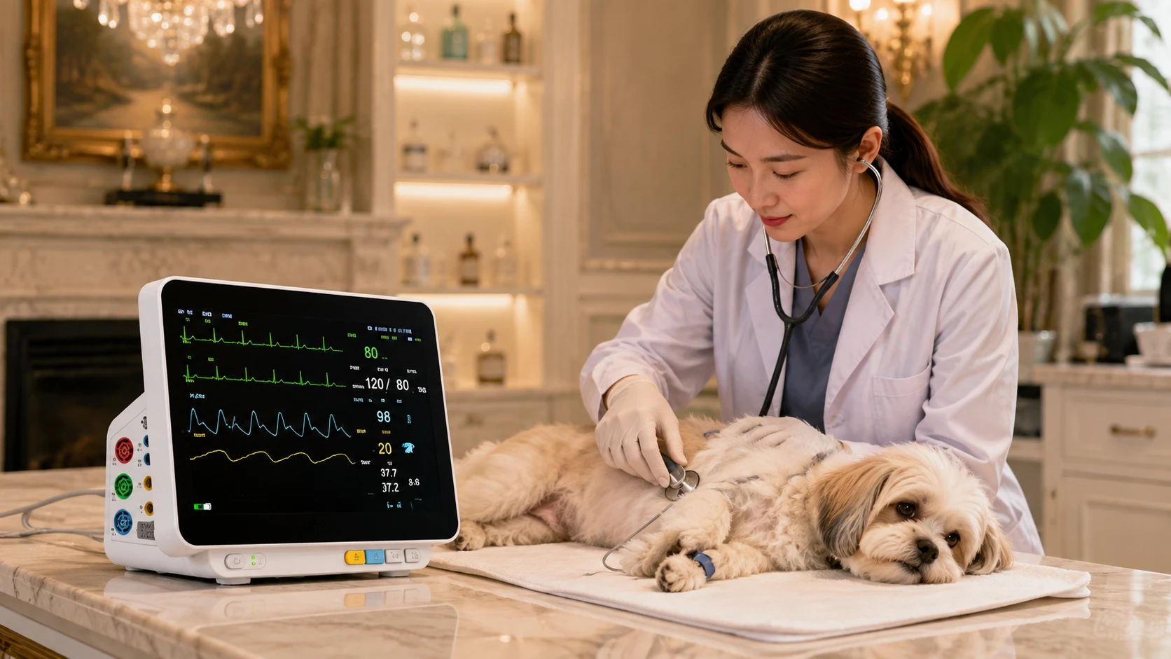 Animal ECG Monitor for Smart Health Tracking · Veterinary Clinic Use · GuardHound DOG