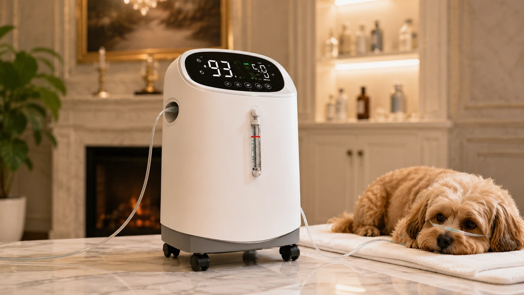GuardHound 5L Pet Oxygen Concentrator · Veterinary Clinic · GuardHound DOG