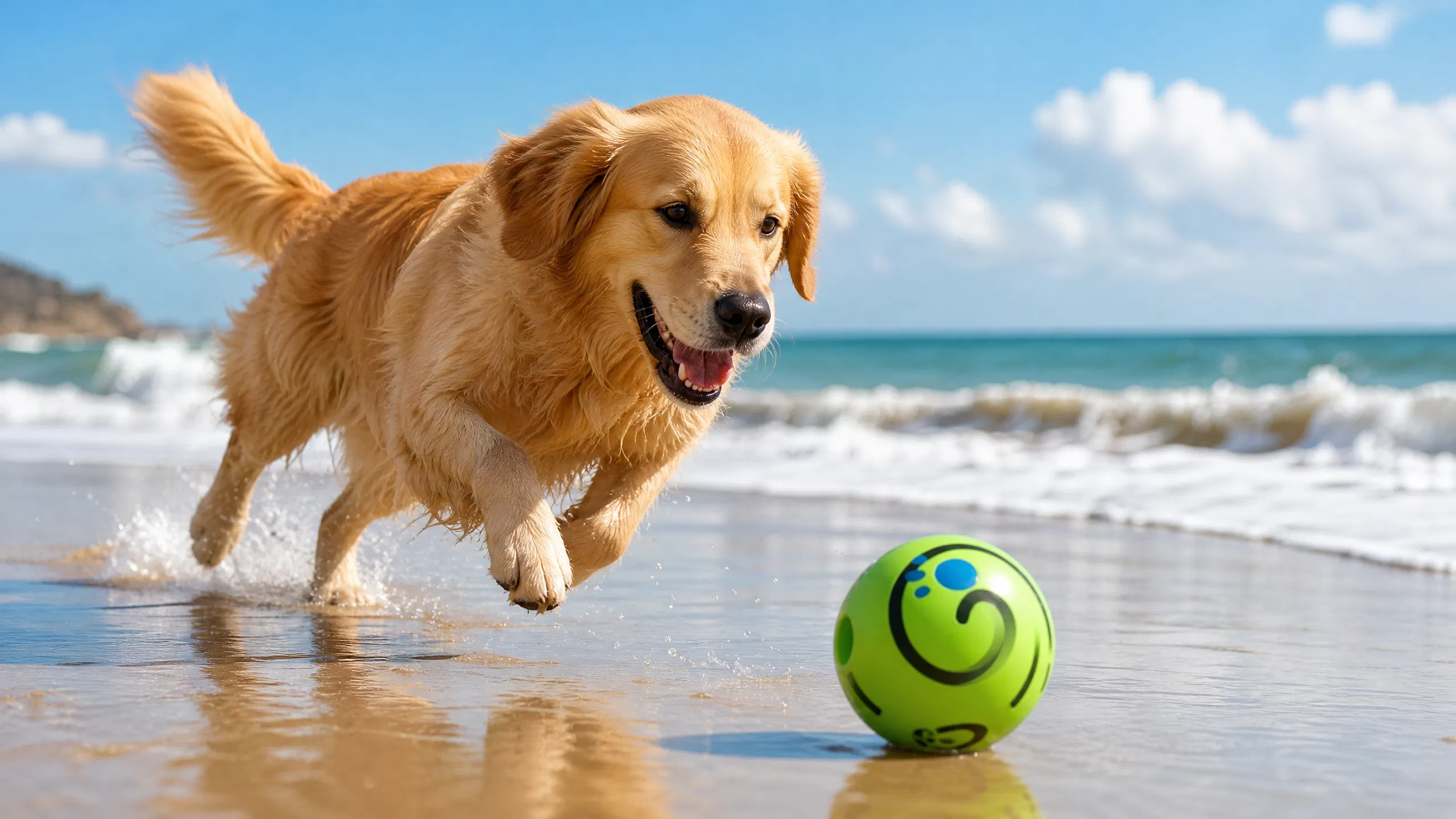 Durable Squeaky Rubber Ball for Dogs · Built-in squeaker · GuardHound DOG