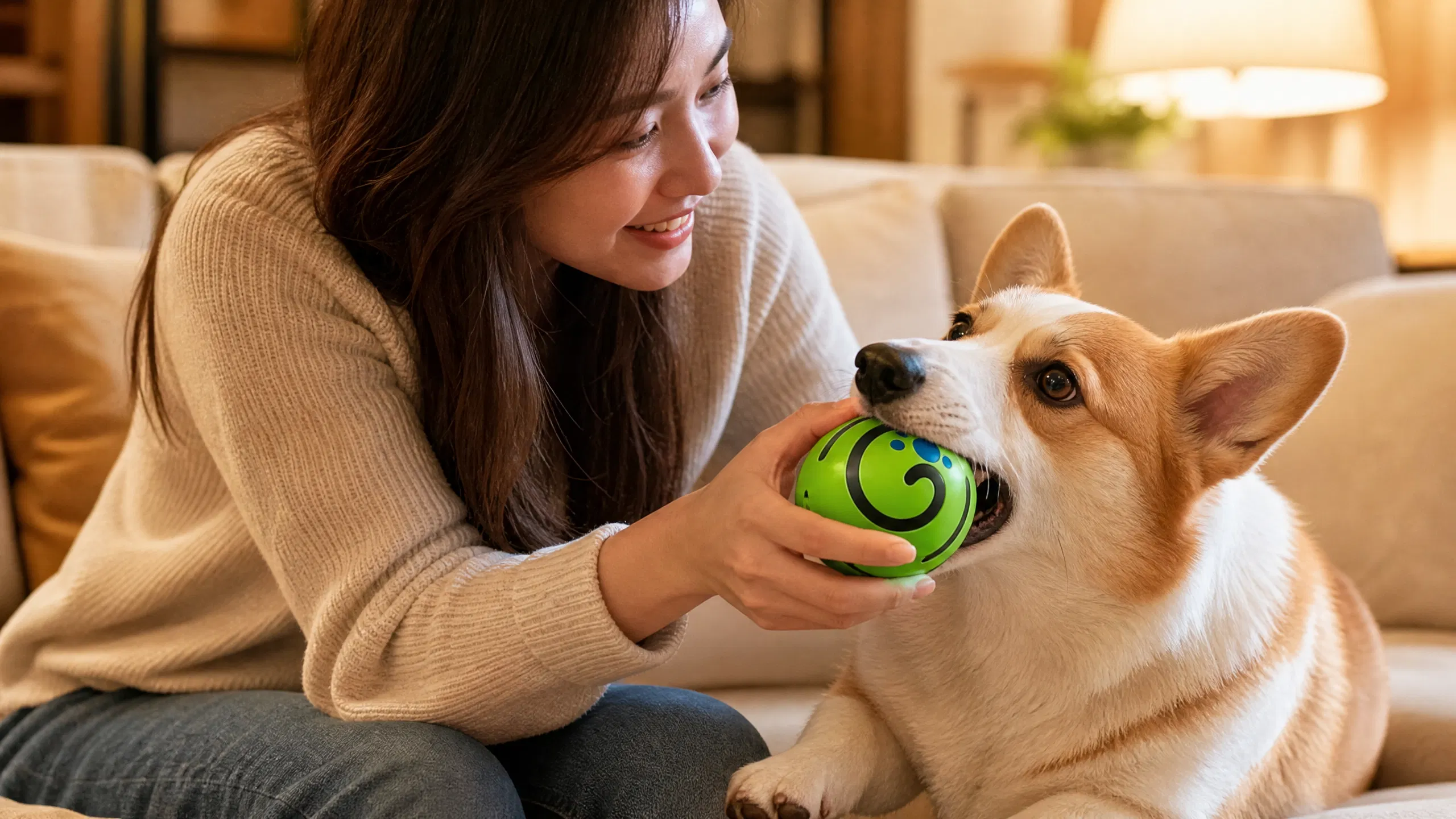 Durable Squeaky Rubber Ball for Dogs · Kitchen Morning Fun · GuardHound DOG