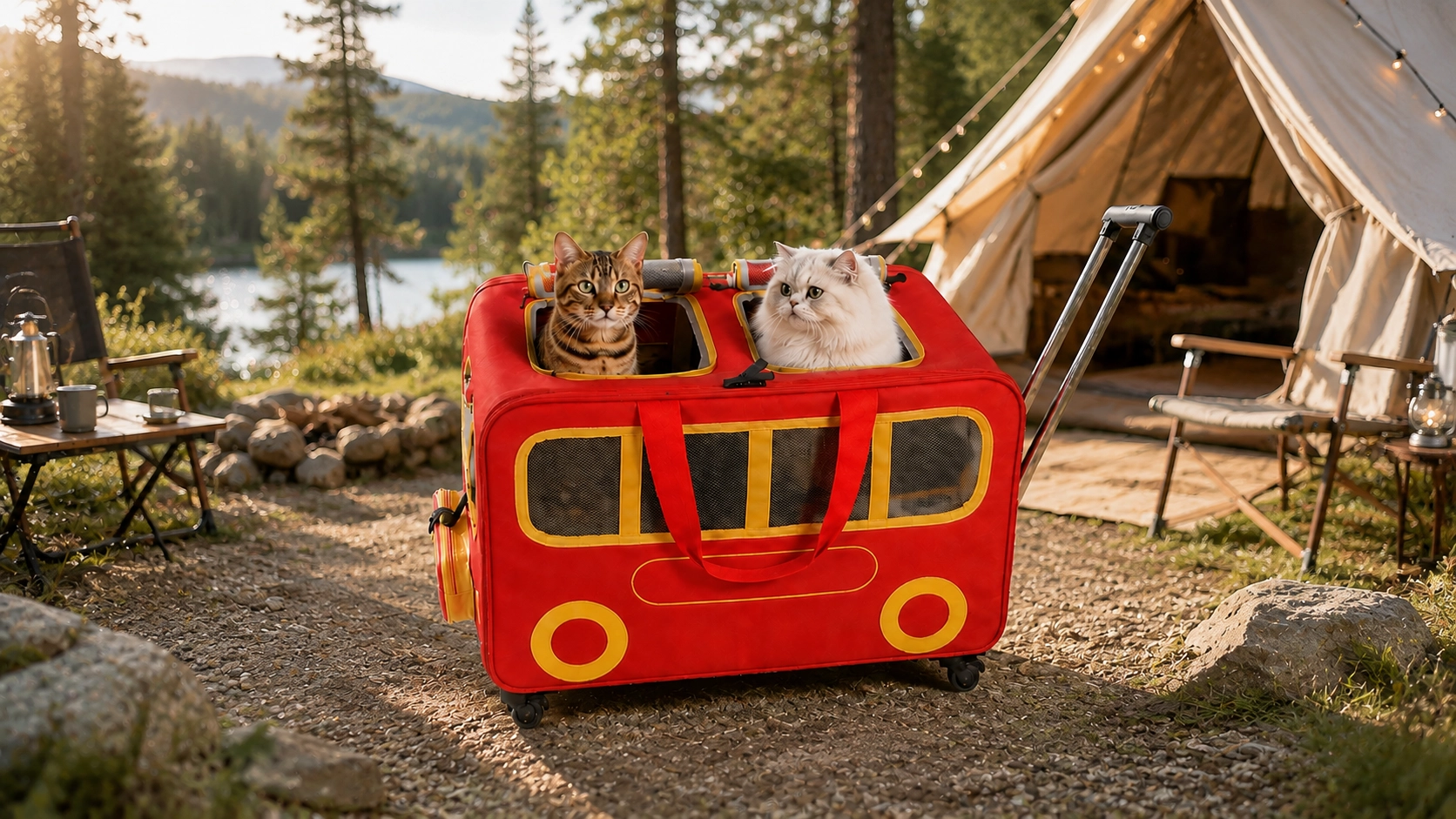 Dual Compartment Pet Roller Carrier · Dual Compartments for Comfort · GuardLynx