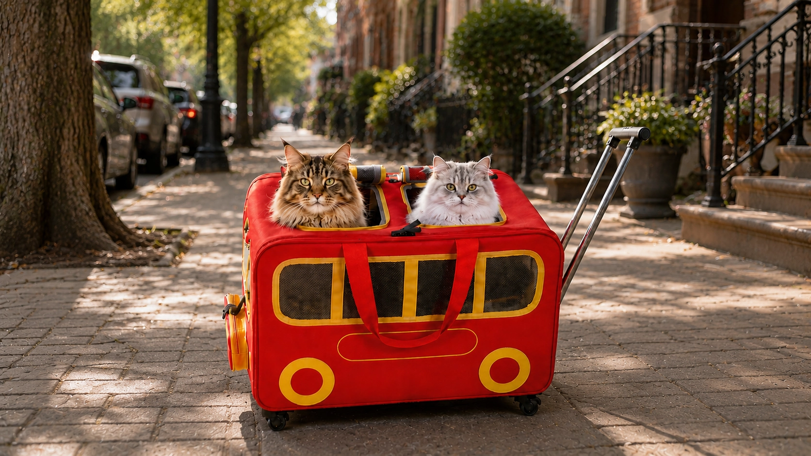 Dual Compartment Pet Roller Carrier · Smooth Rolling Wheels · GuardLynx