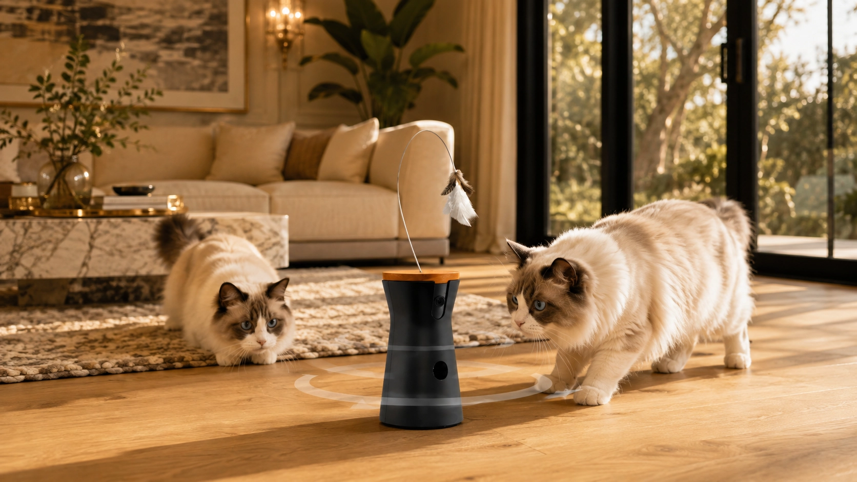 360° AI Cat Camera with Laser Play · AI Recognition · GuardLynx