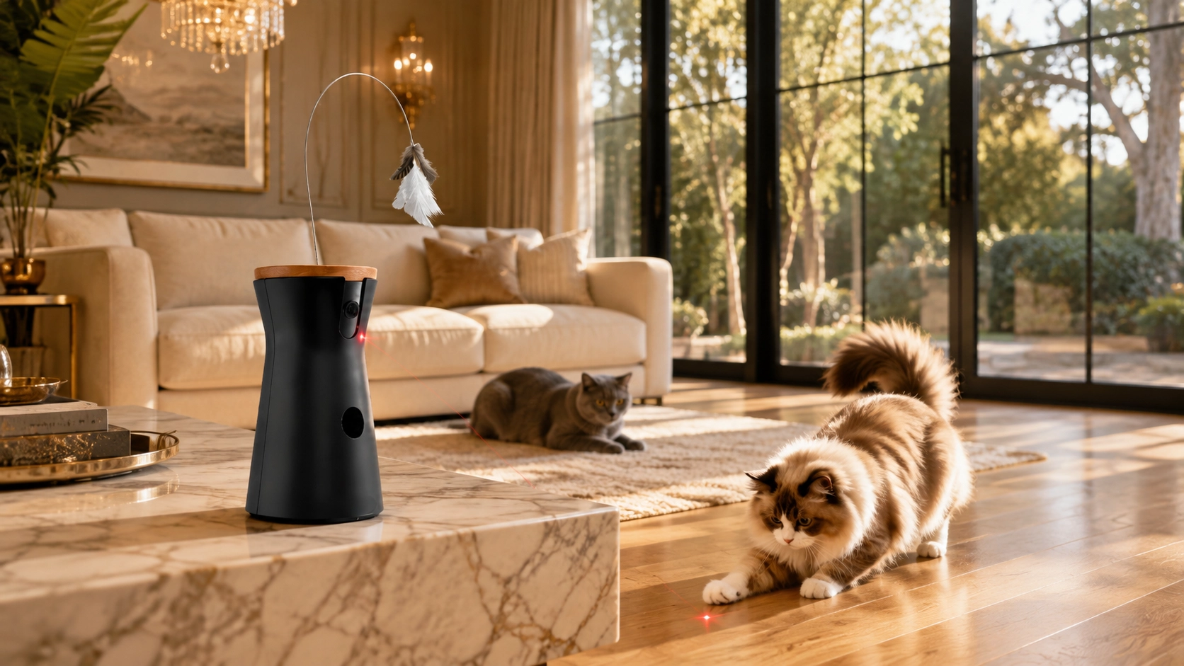 360° AI Cat Camera with Laser Play · Laser Play · GuardLynx