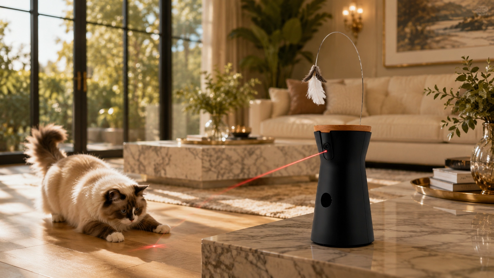 360° AI Cat Camera with Laser Play · HD Night Vision · GuardLynx
