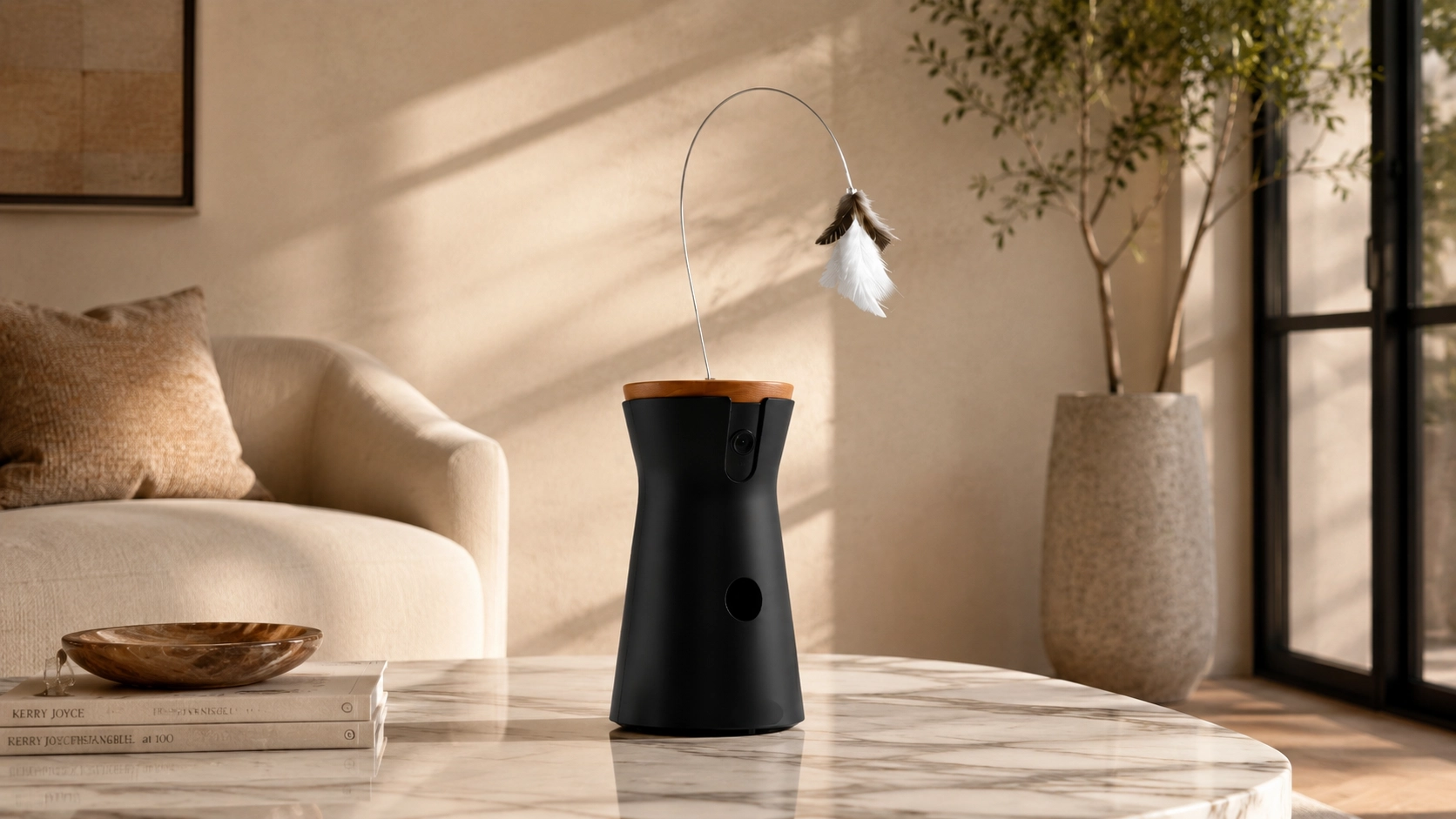 360° AI Cat Camera with Laser Play · Obsidian Black · GuardLynx