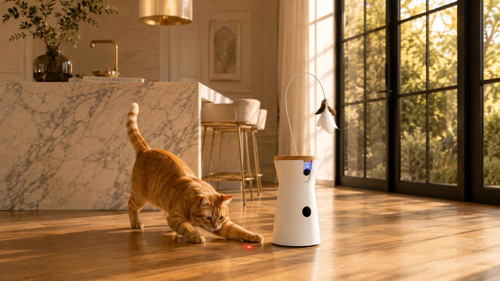 360° AI Cat Camera with Laser Play · Afternoon Laser Game · GuardLynx