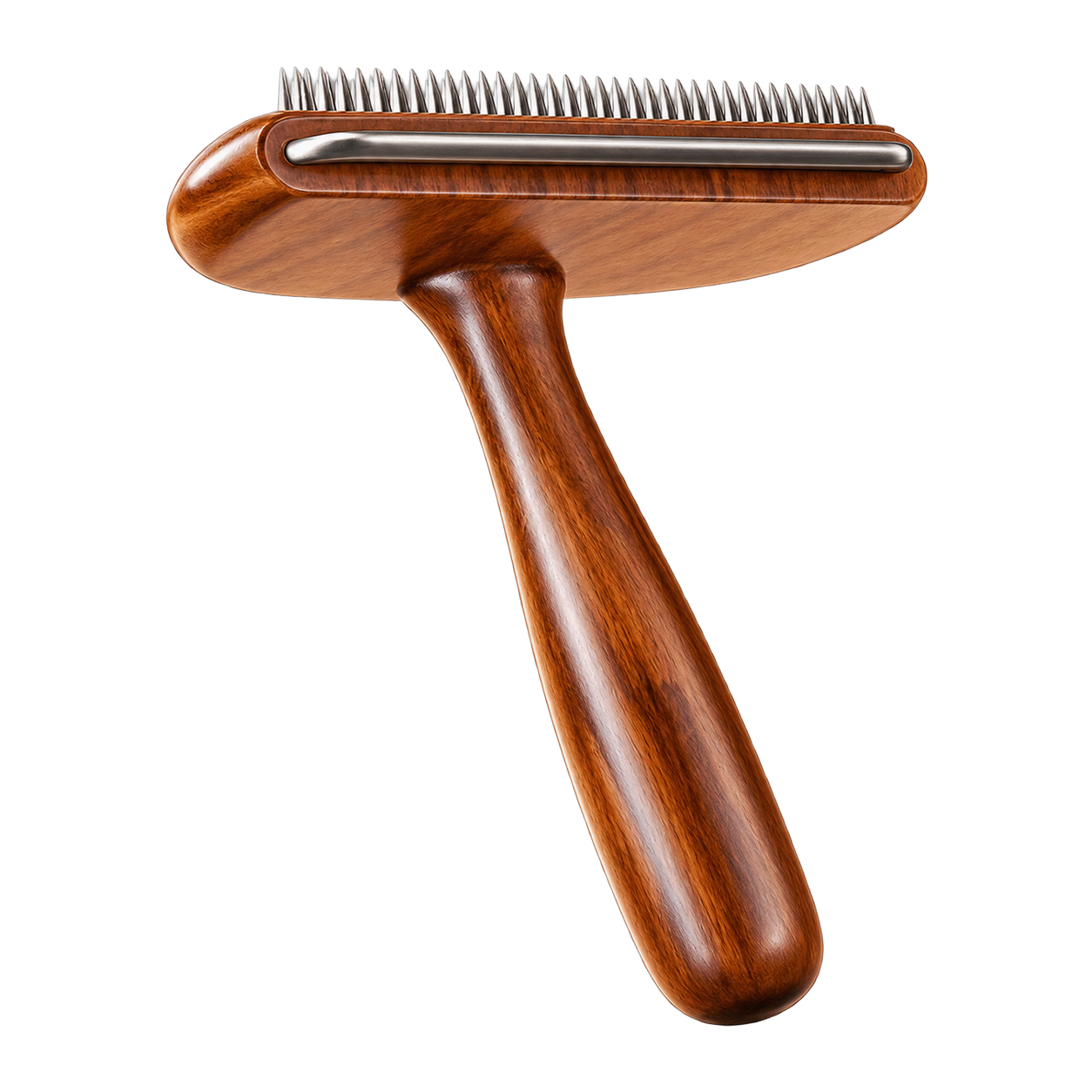 Wooden Handle Stainless Steel Pet Brush · Product image · GuardLynx