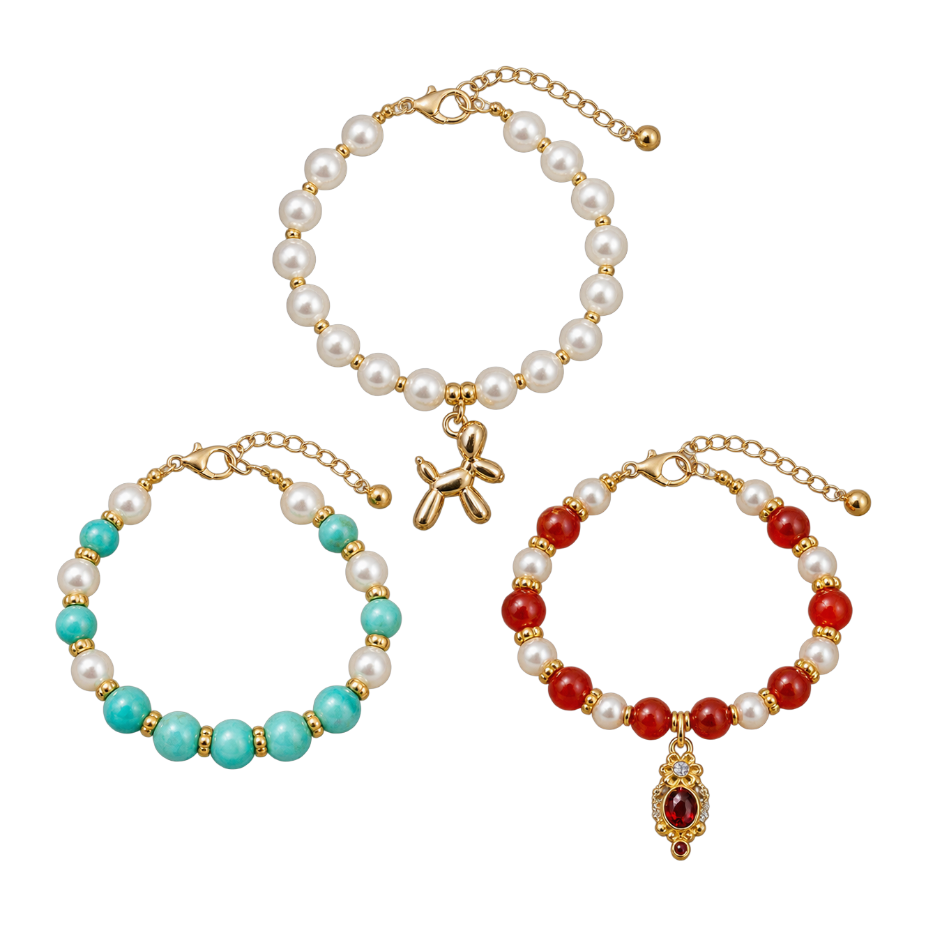 Luxury Gemstone Pet Necklace with Secure Clasp