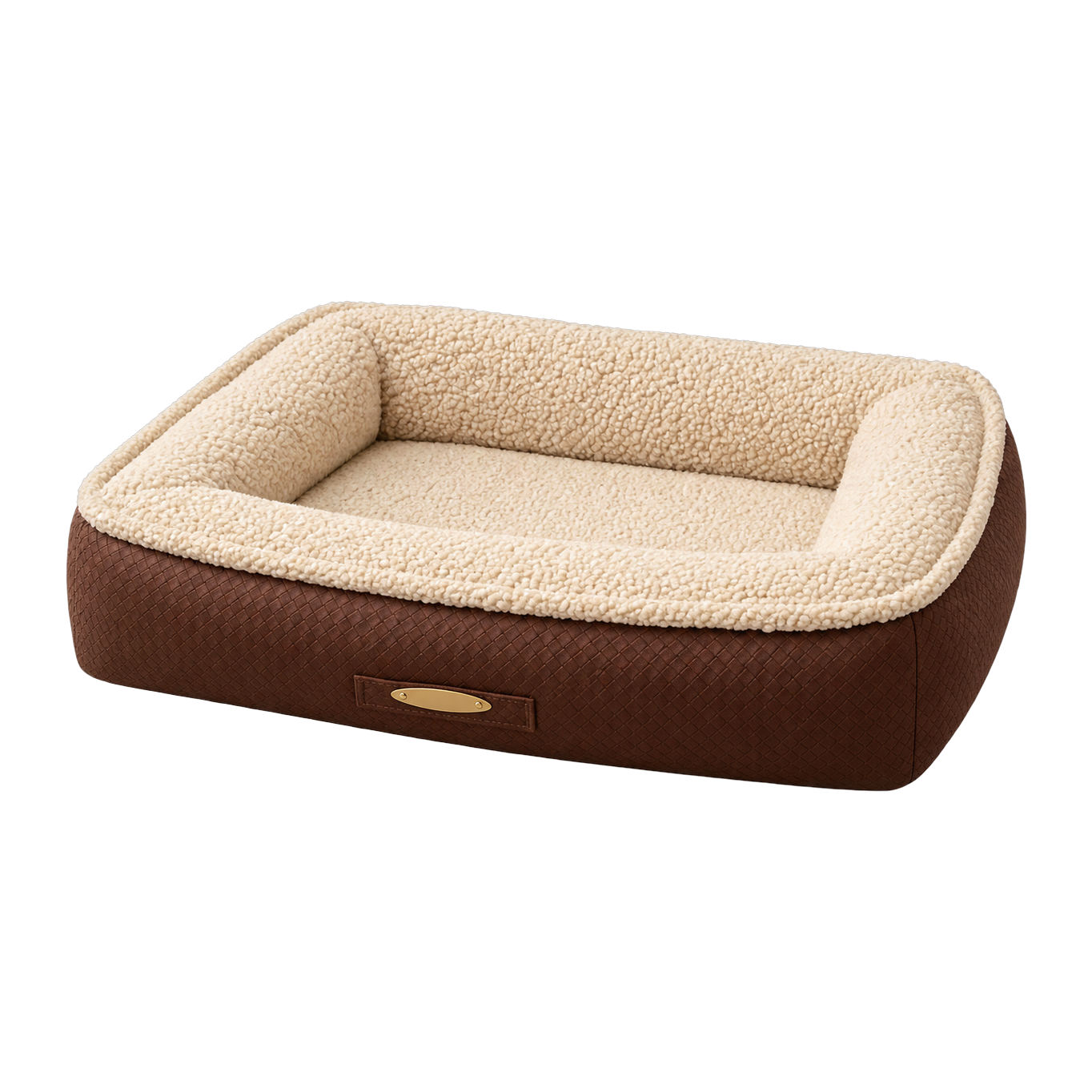 Luxury Leather Cat Bed with Plush Lining · Product image · GuardLynx