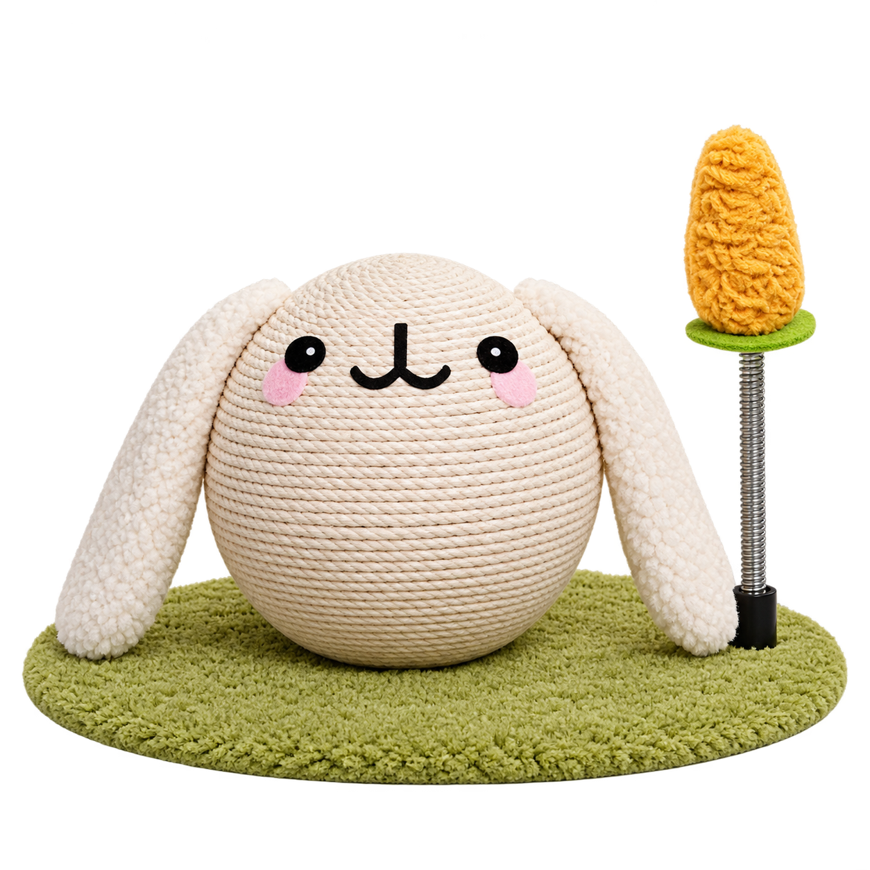 Ball-Shaped Cartoon Rabbit Cat Scratcher · Product image · GuardLynx