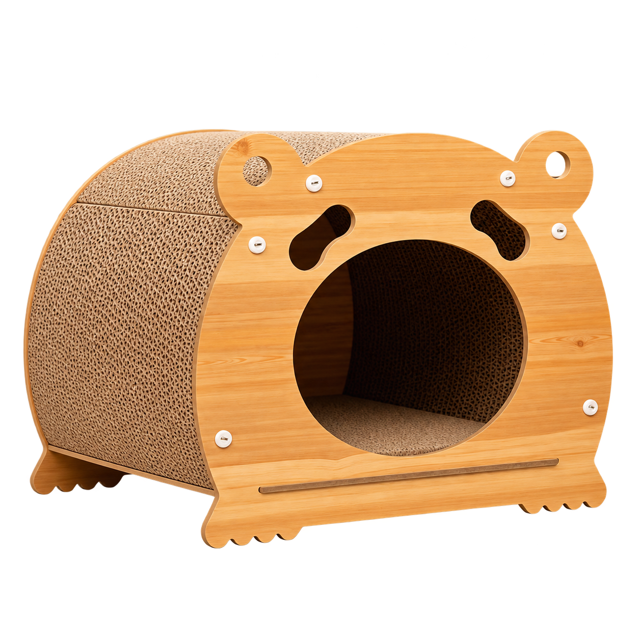 Bear Paperboard Cat Cave with Wood Frame · Product image · GuardLynx