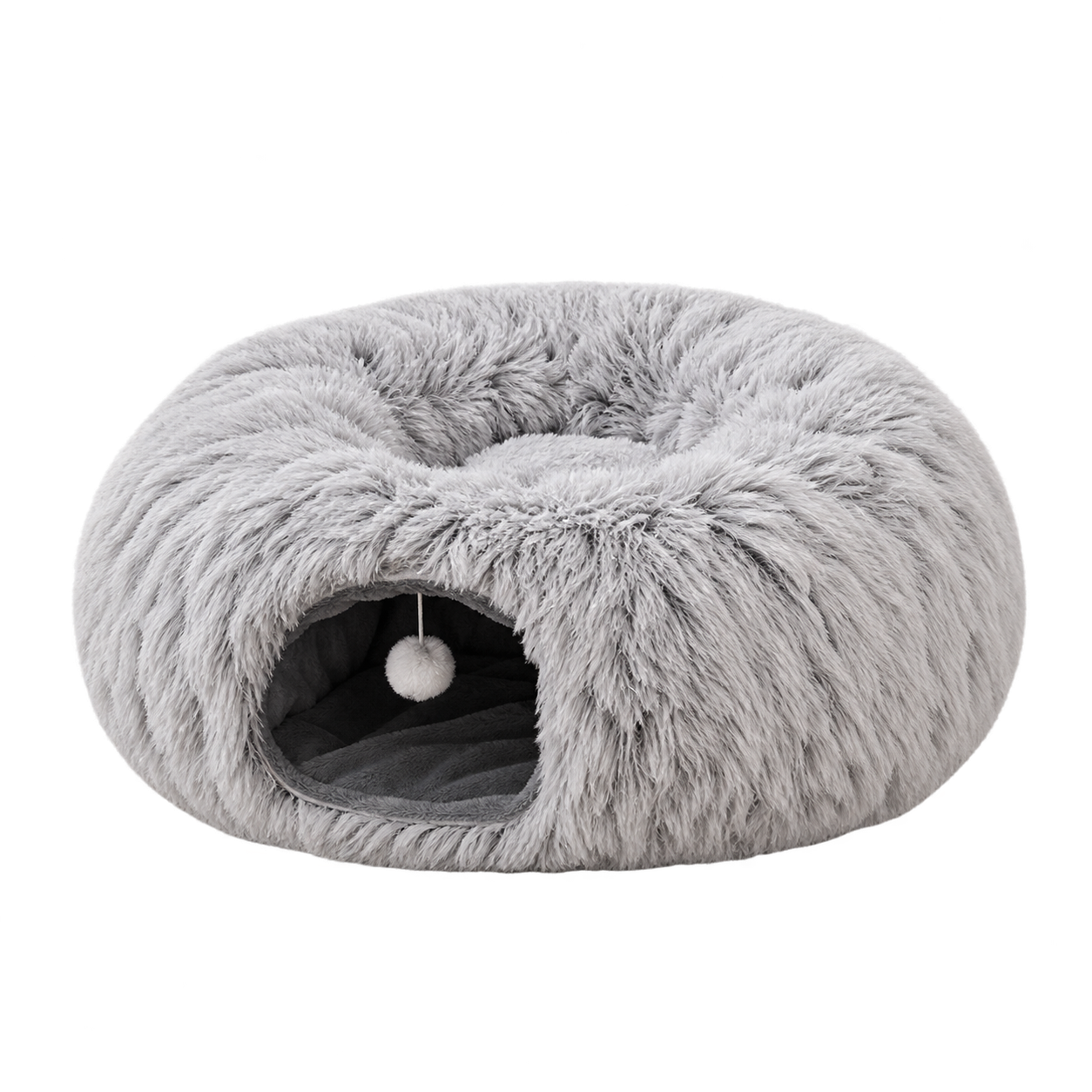 Plush Tunnel Cat Bed with Toy · Product image · GuardLynx