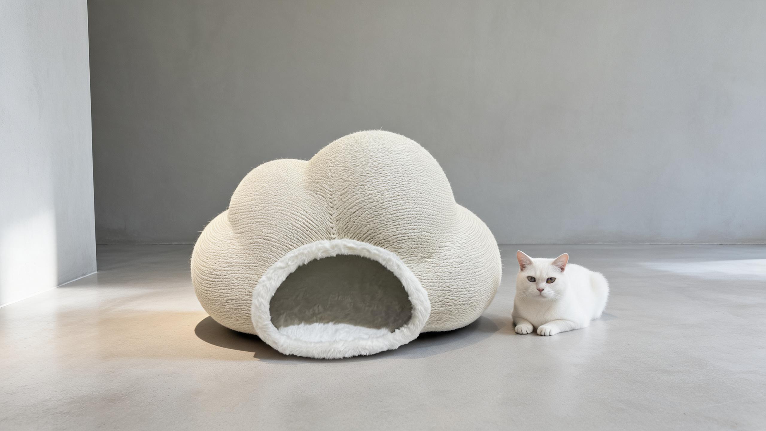 Cloud-Shaped Woven Rope Pet Cave Bed · Detail image 1 · GuardLynx