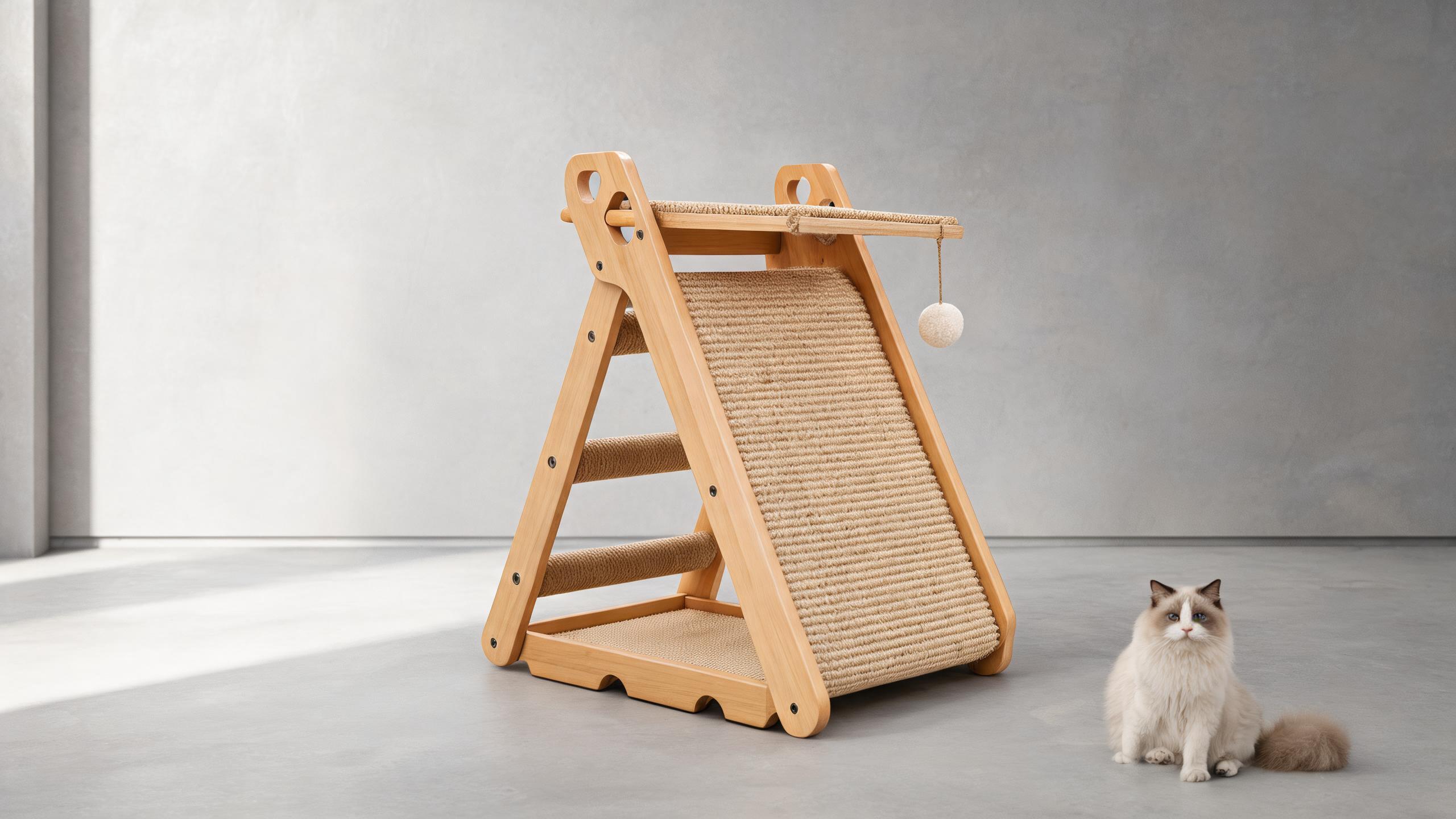 Wooden Cat Scratcher Climbing Stand · Detail image 1 · GuardLynx