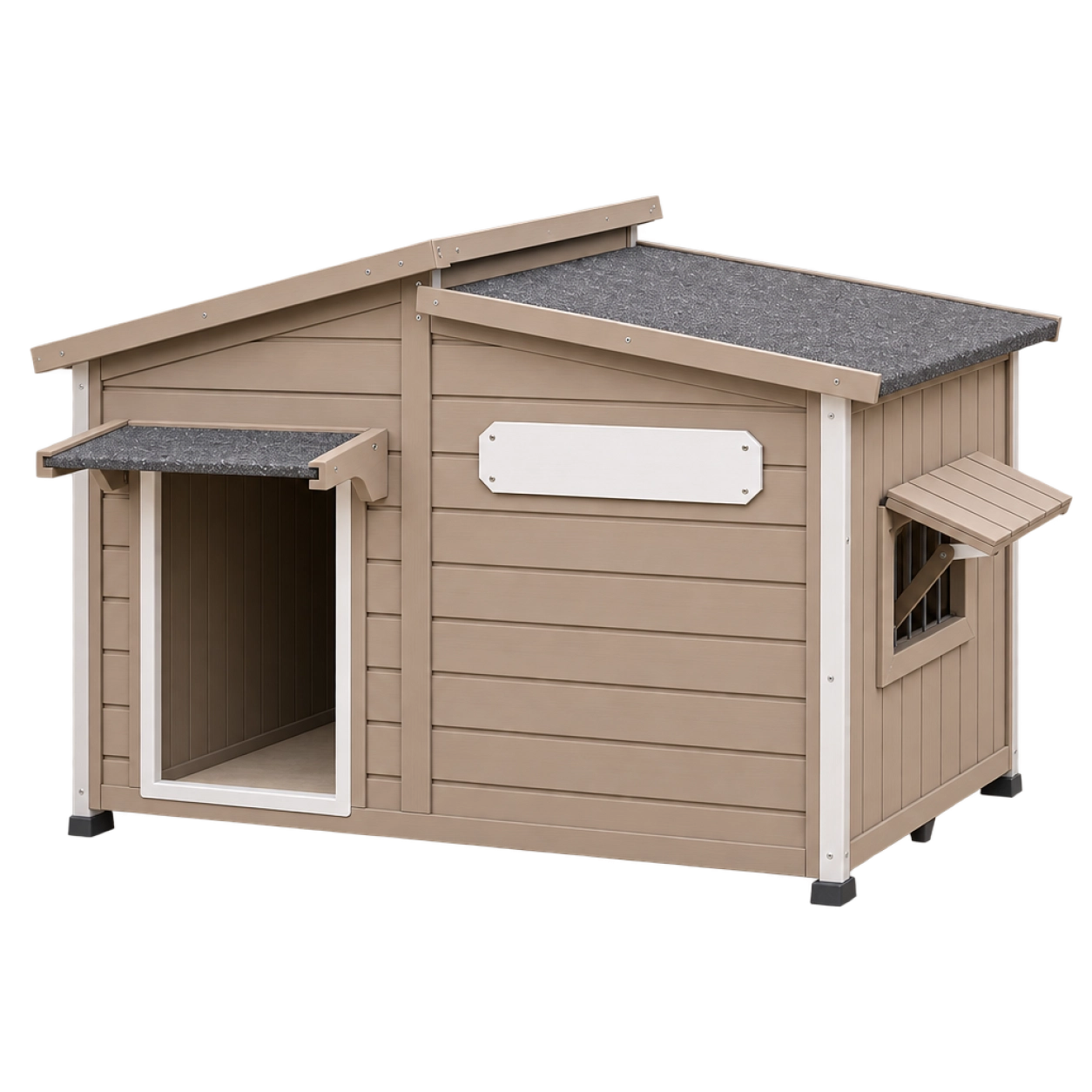 Solid Wood Weatherproof Outdoor Dog House · Product image · GuardHound DOG