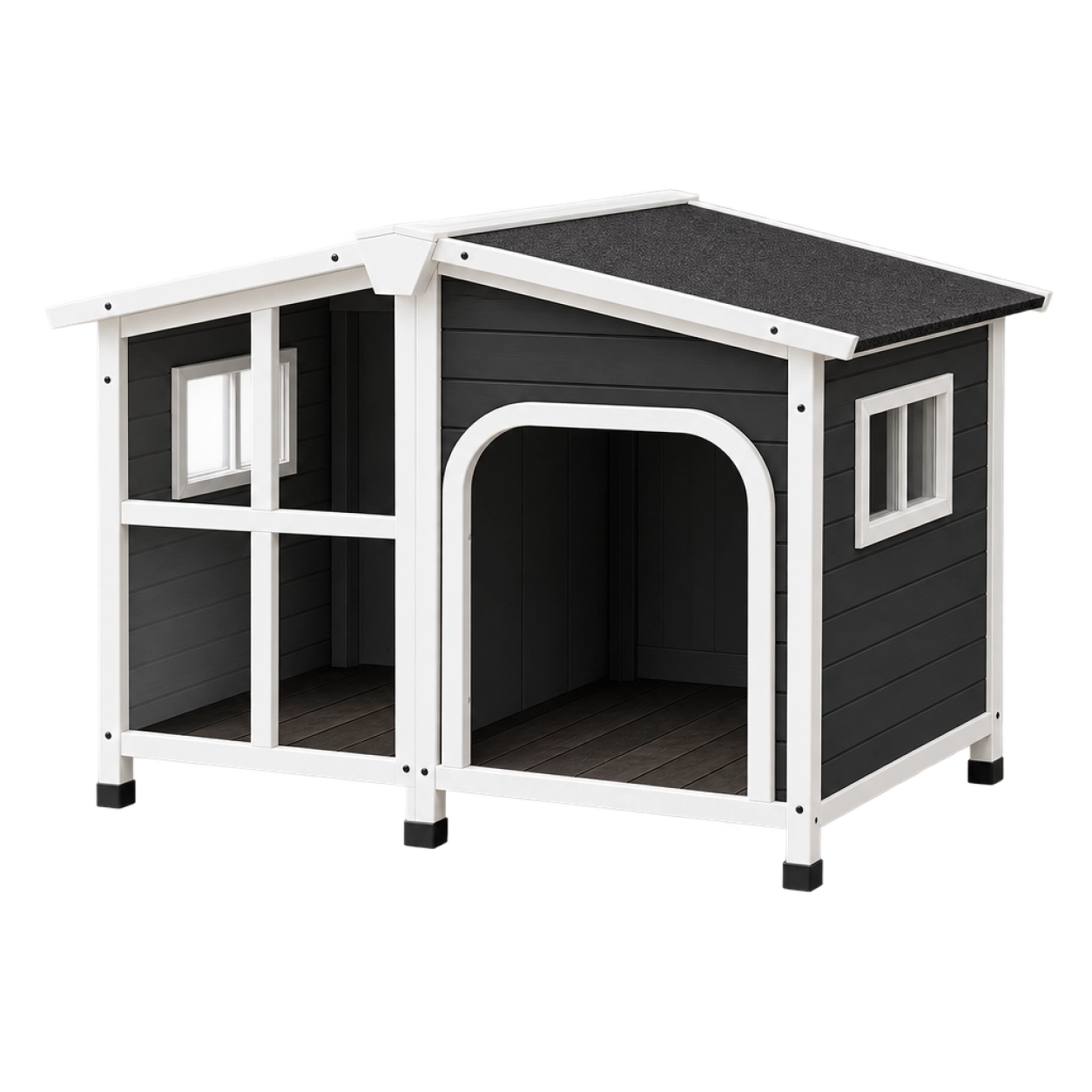 Outdoor Solid Wood Waterproof Dog House with Porch · Product image · GuardHound DOG
