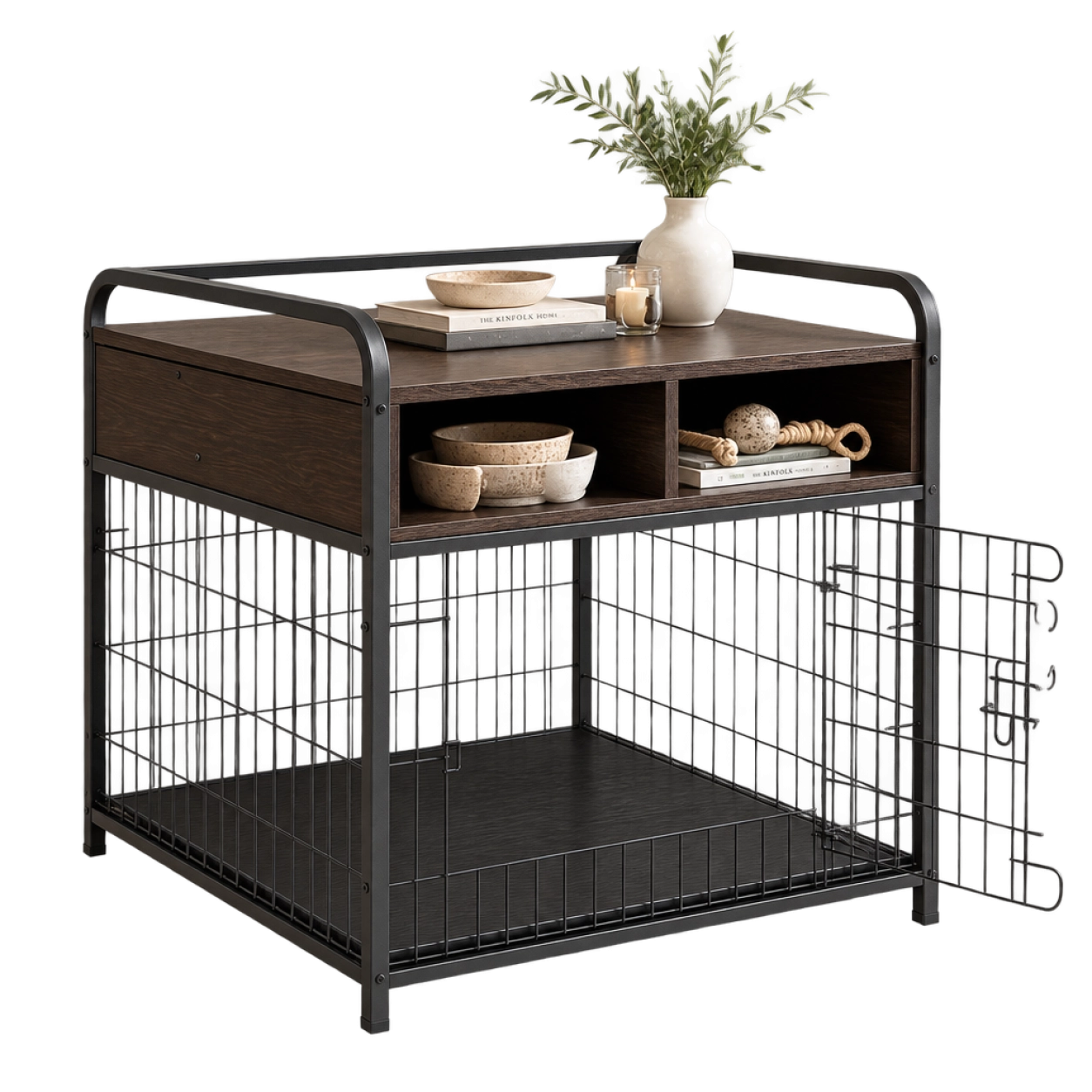 Deep Brown Wooden Pet Storage Cabinet · Product image · GuardHound DOG