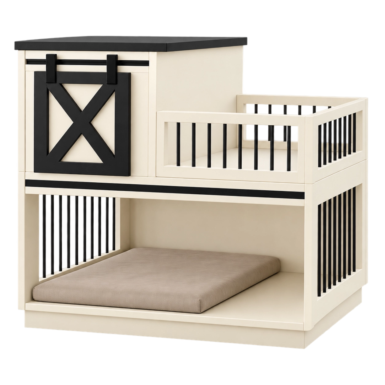 Wooden Double-Layer Pet Nightstand Cage