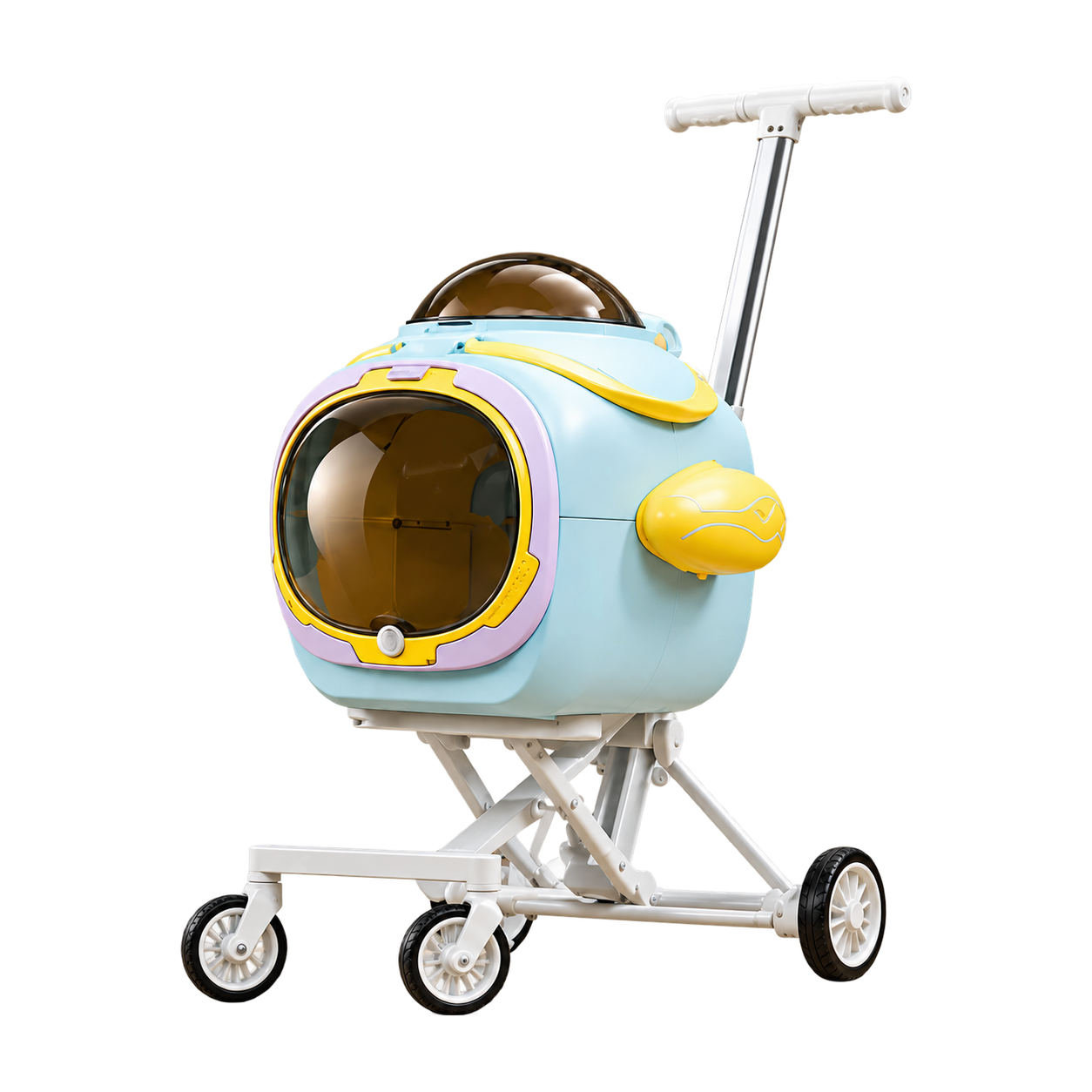 Aircraft-Style Aluminum Pet Stroller with Fan