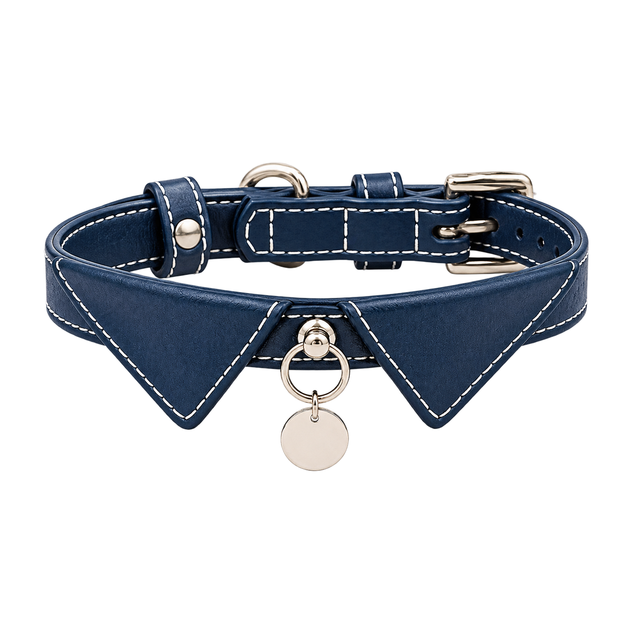 Gentleman's Bow Tie Leather Dog Collar