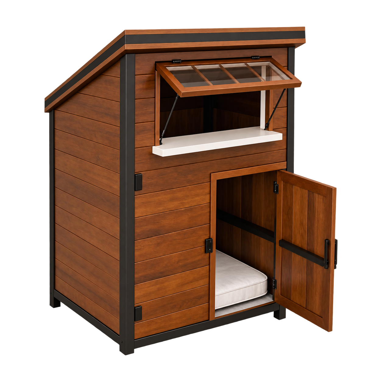 Solid Wood Double Door Dog Crate · Product image · GuardHound DOG
