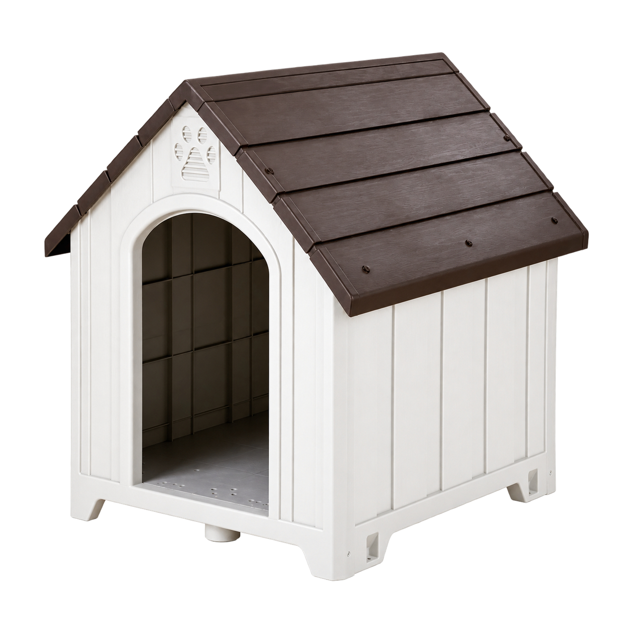 Wood-Grain Plastic Dog House · Product image · GuardHound DOG