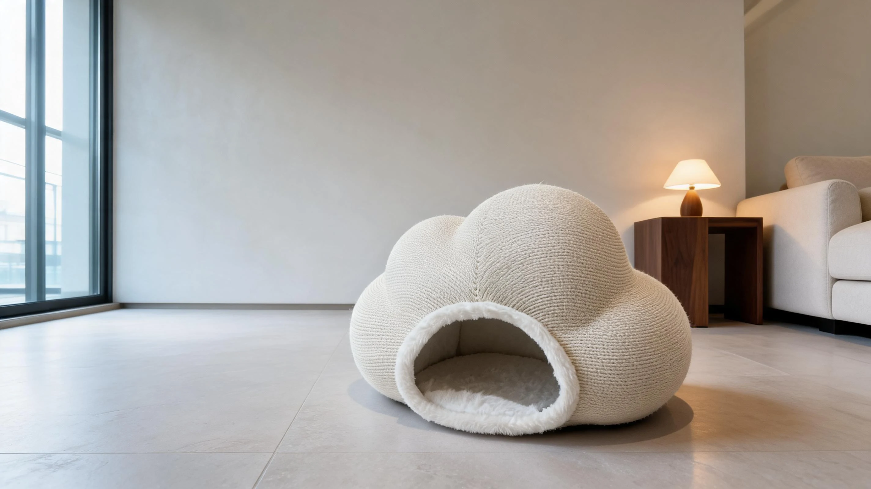 Cloud-Shaped Woven Rope Pet Cave Bed · GuardLynx