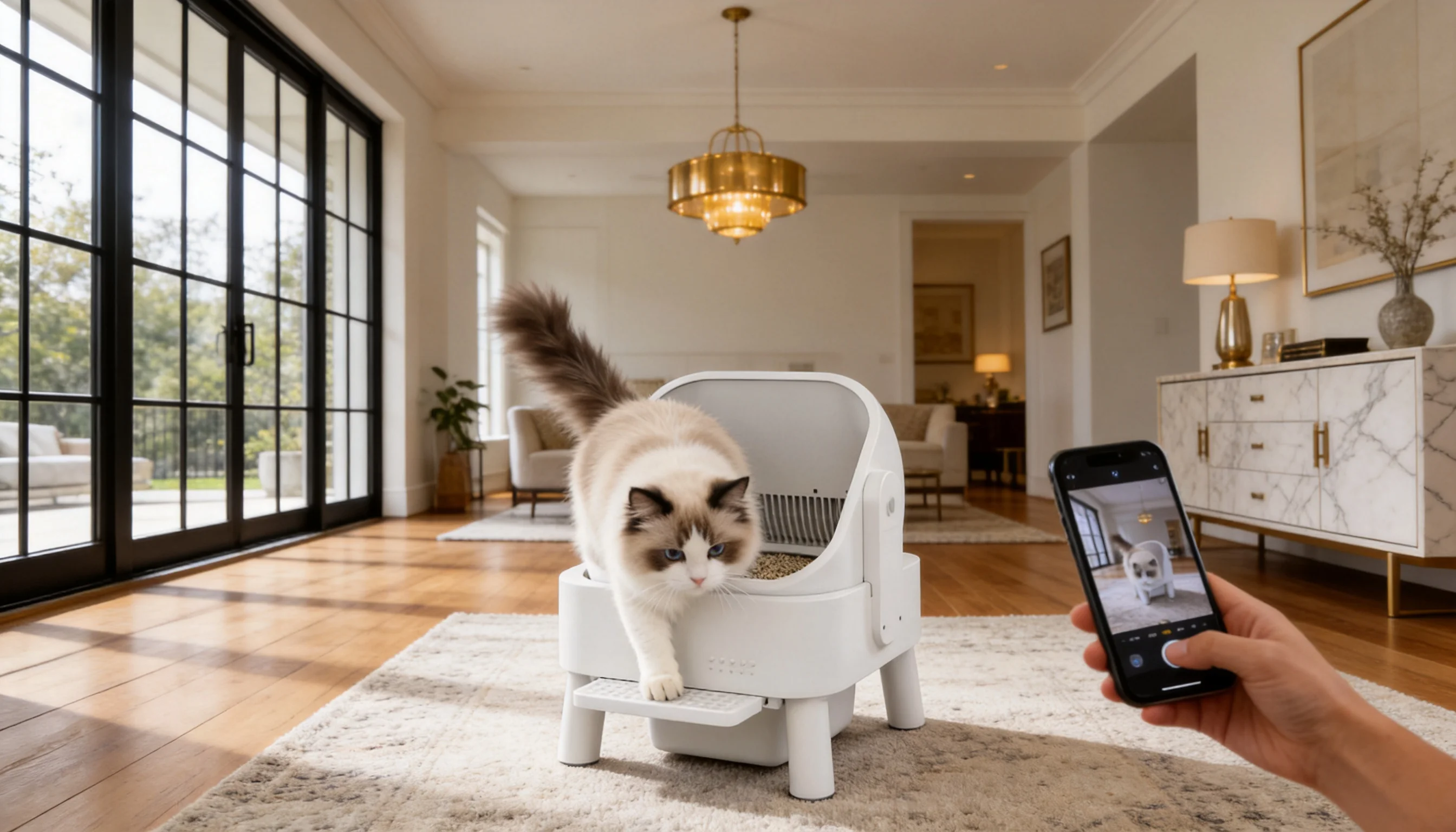 Smart Deodorizing Self-Cleaning Litter Box · APP Remote Control · GuardLynx
