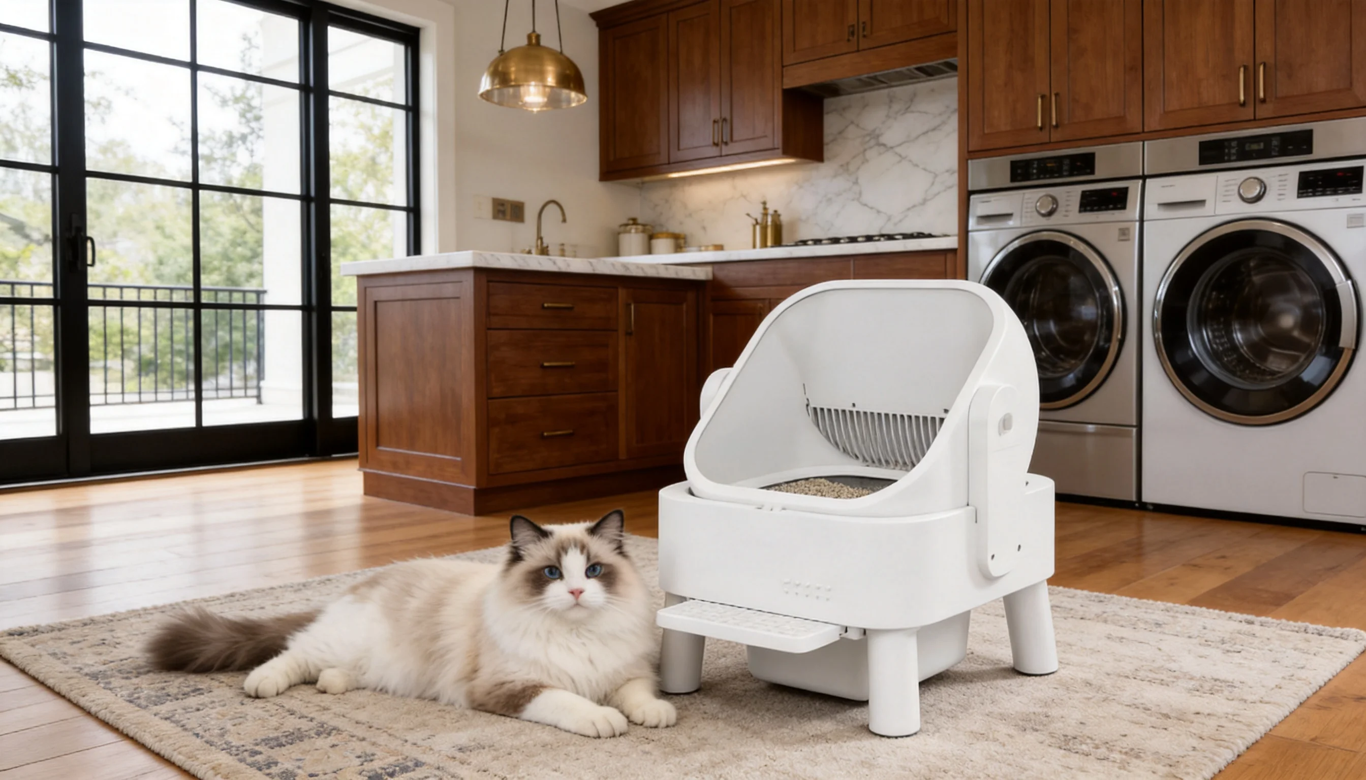 Smart Deodorizing Self-Cleaning Litter Box · Safety Anti-Pinch · GuardLynx