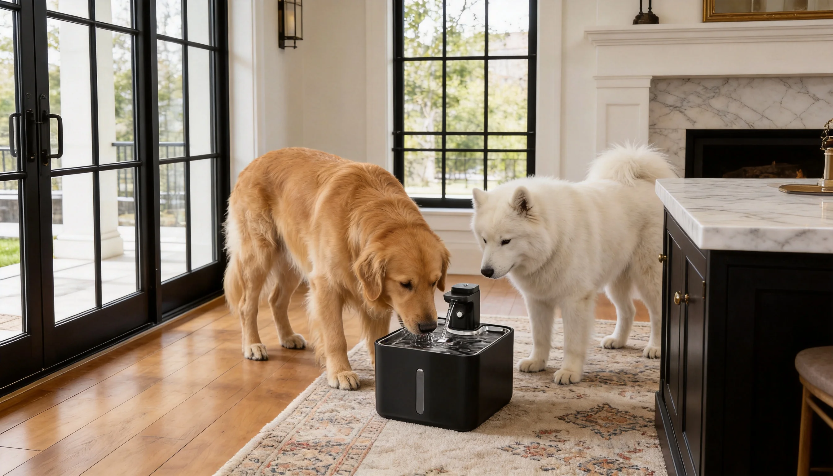 GuardHound Smart Recirculating Water Fountain · 2.5L Large Capacity · GuardHound DOG