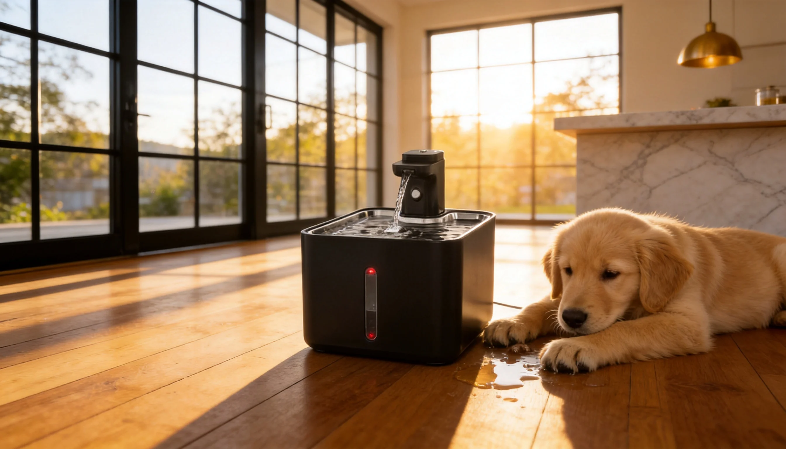 GuardHound Smart Recirculating Water Fountain · Low Water Auto Shut-off · GuardHound DOG