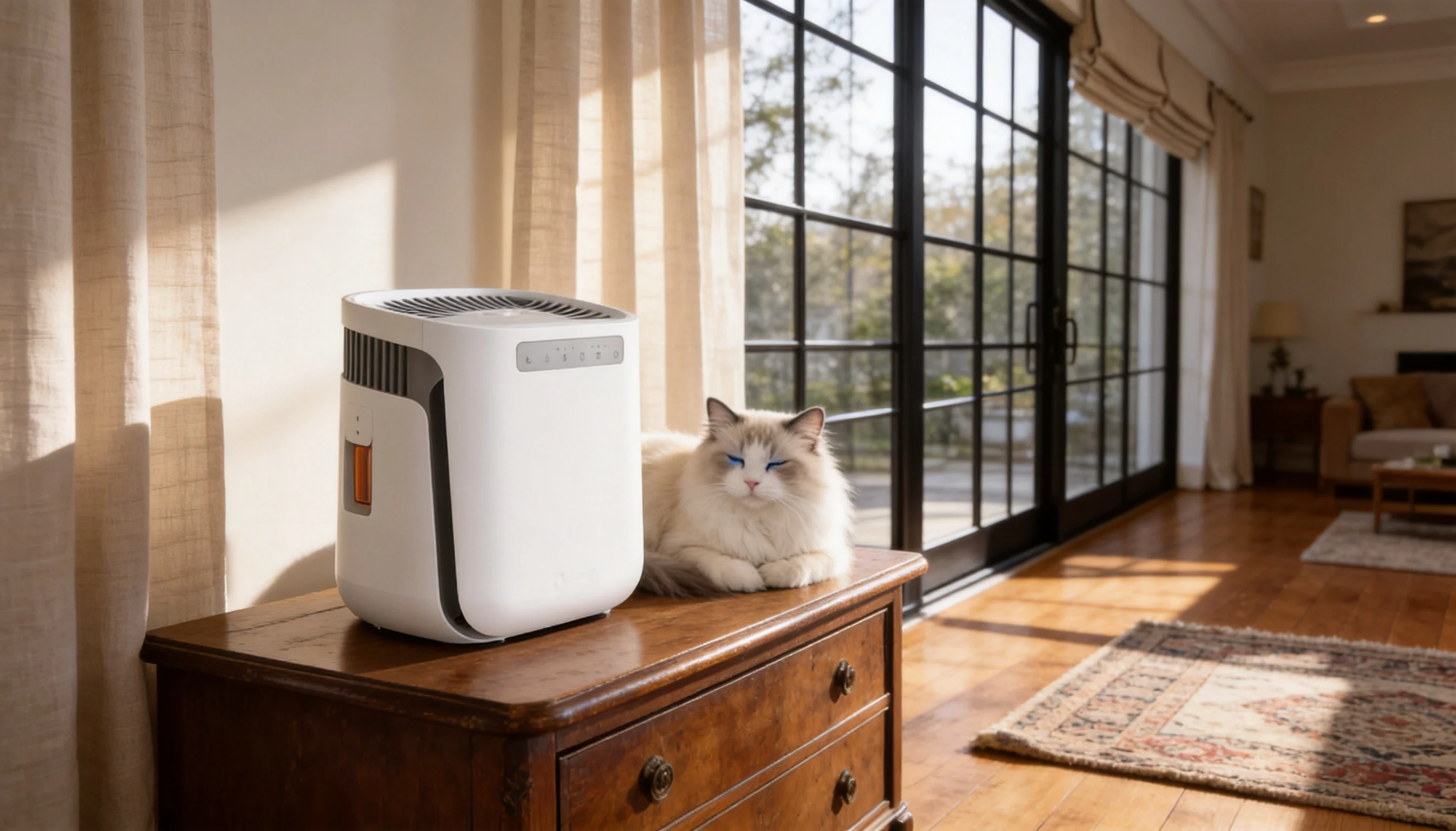 Pet Hair & Odor Air Purifier · Soft Feather White · GuardLynx