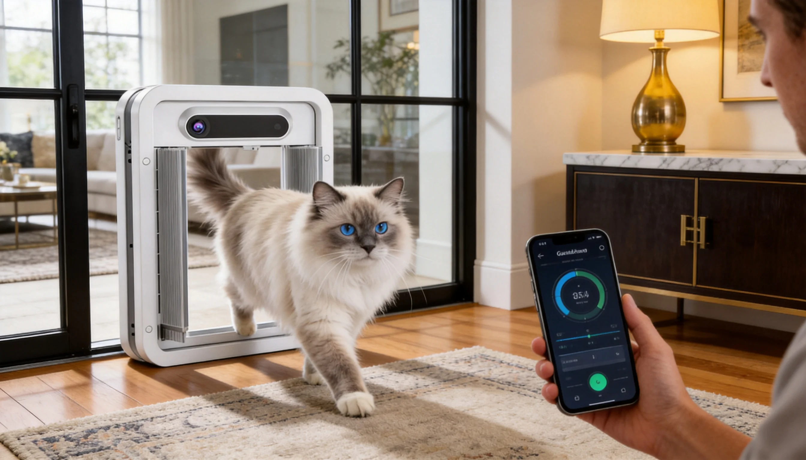 GuardLynx Smart Pet Door Pro · Remote Smartphone Control · GuardLynx