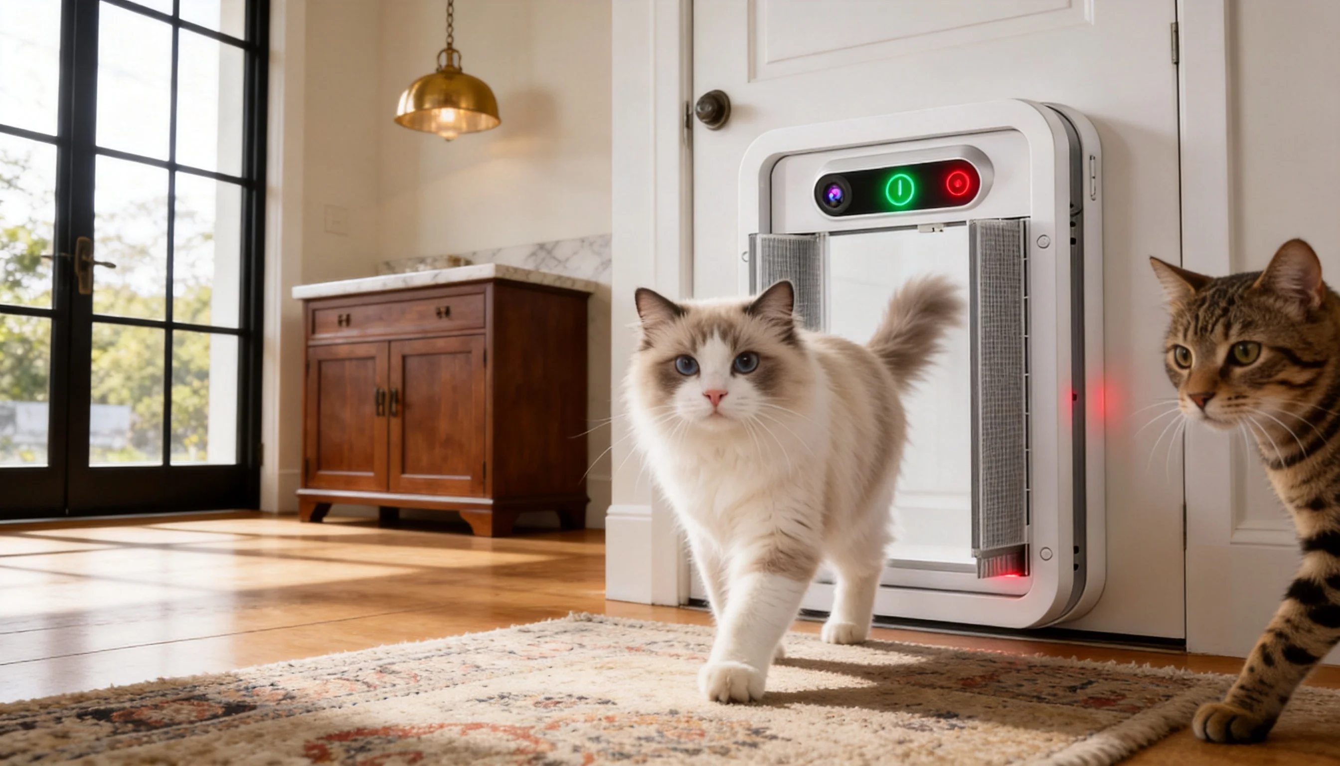 GuardLynx Smart Pet Door Pro · Precise AI Face Recognition · GuardLynx