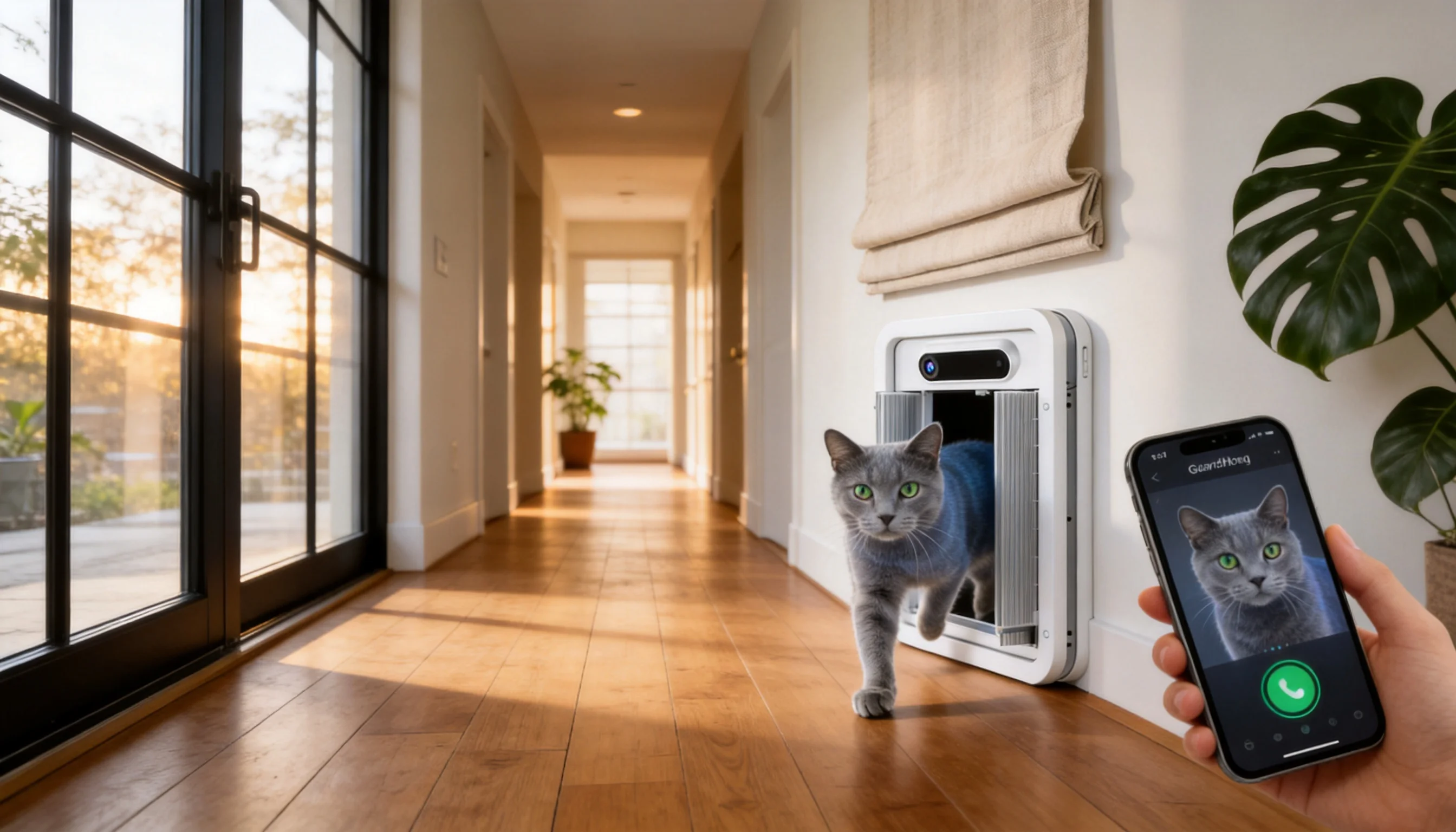 GuardLynx Smart Pet Door Pro · Snow White · GuardLynx